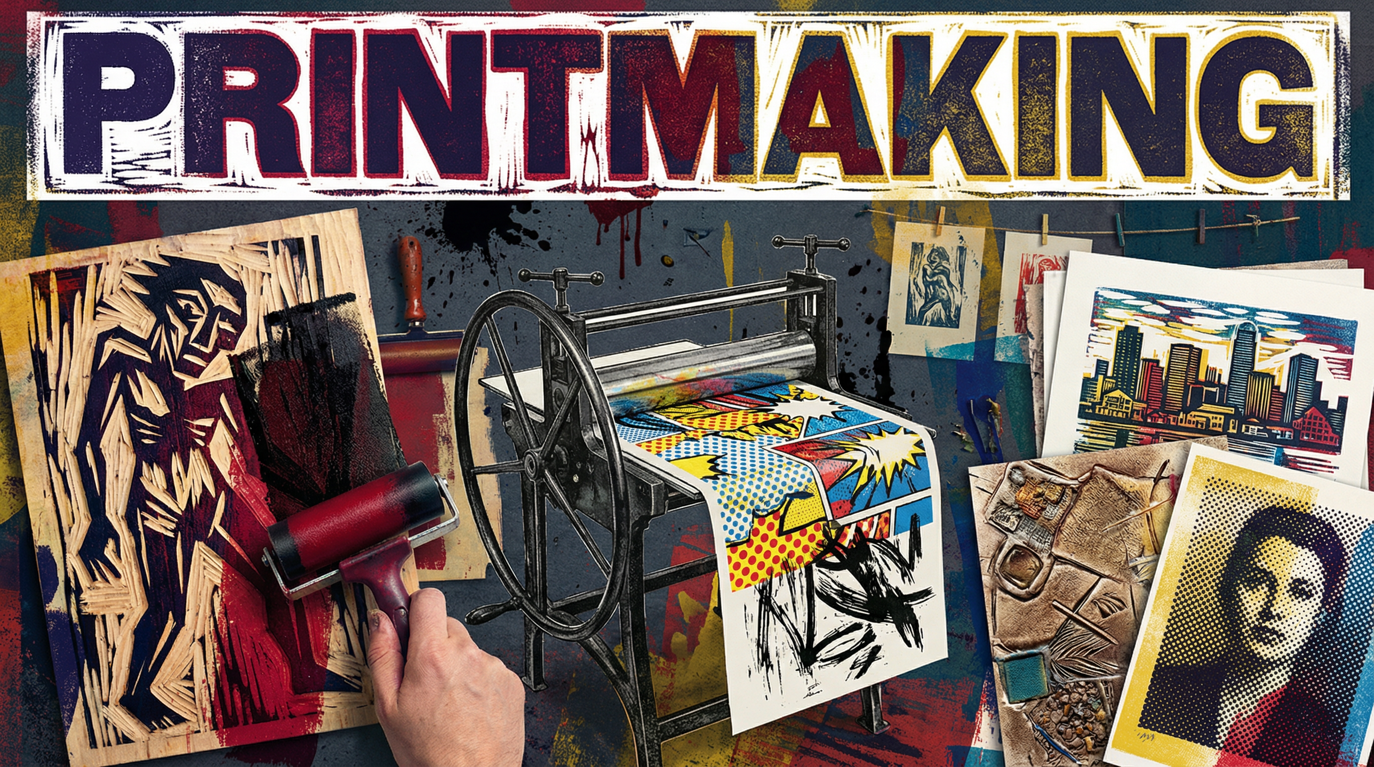 Header image for the GCSE Printmaking study guide.