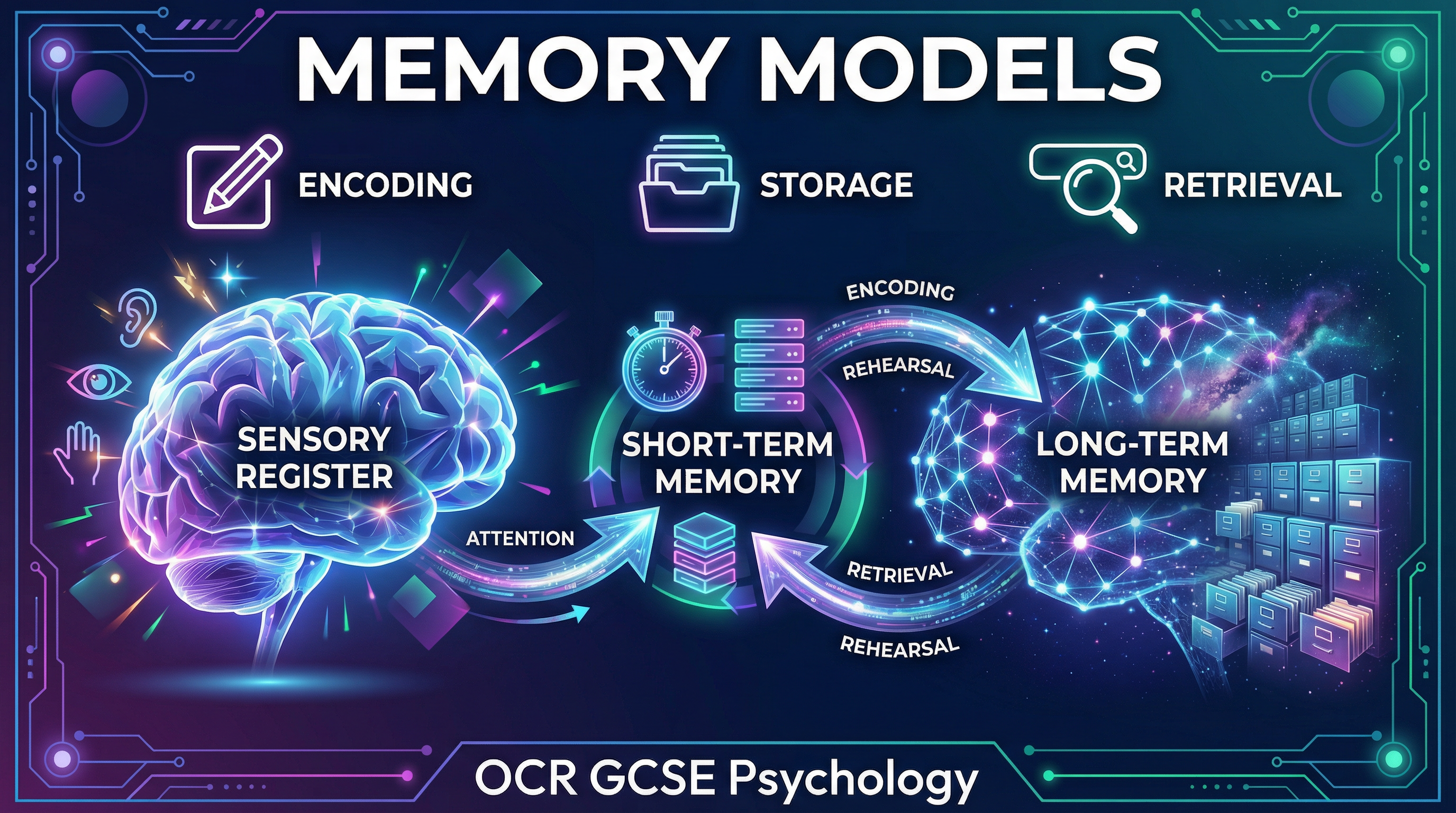 Header image for OCR GCSE Psychology: Memory Models