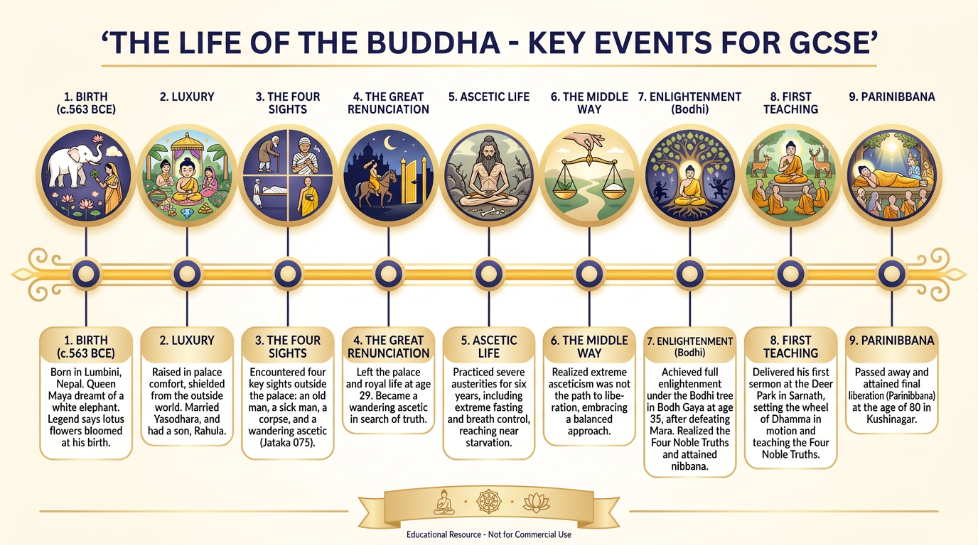 The Life of the Buddha - Key Events