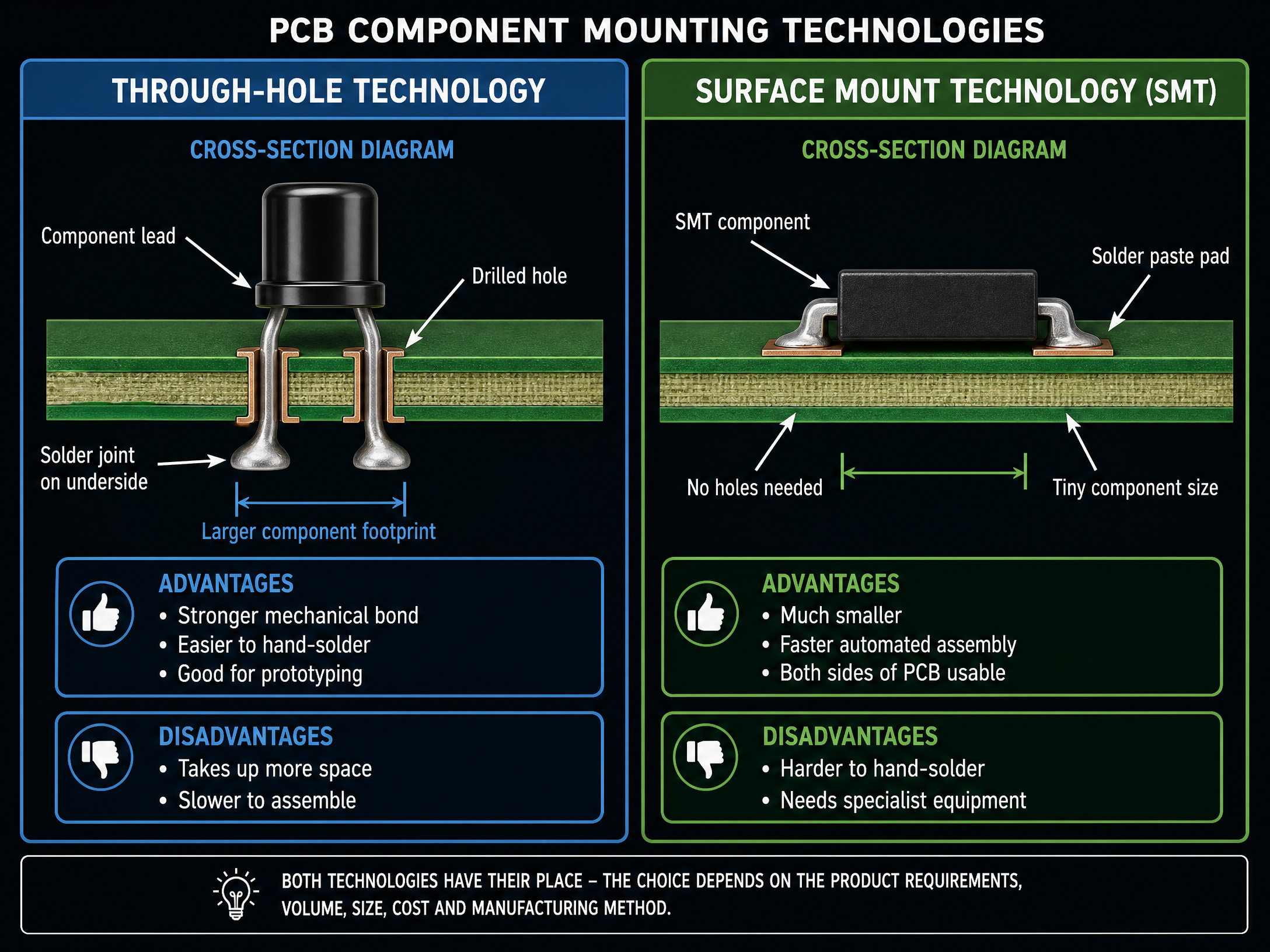 SMT vs Through-Hole Technology