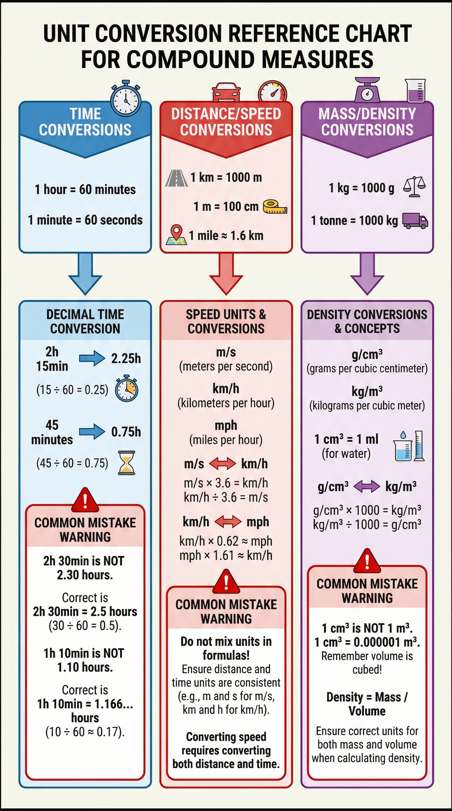 Unit Conversion Reference Chart