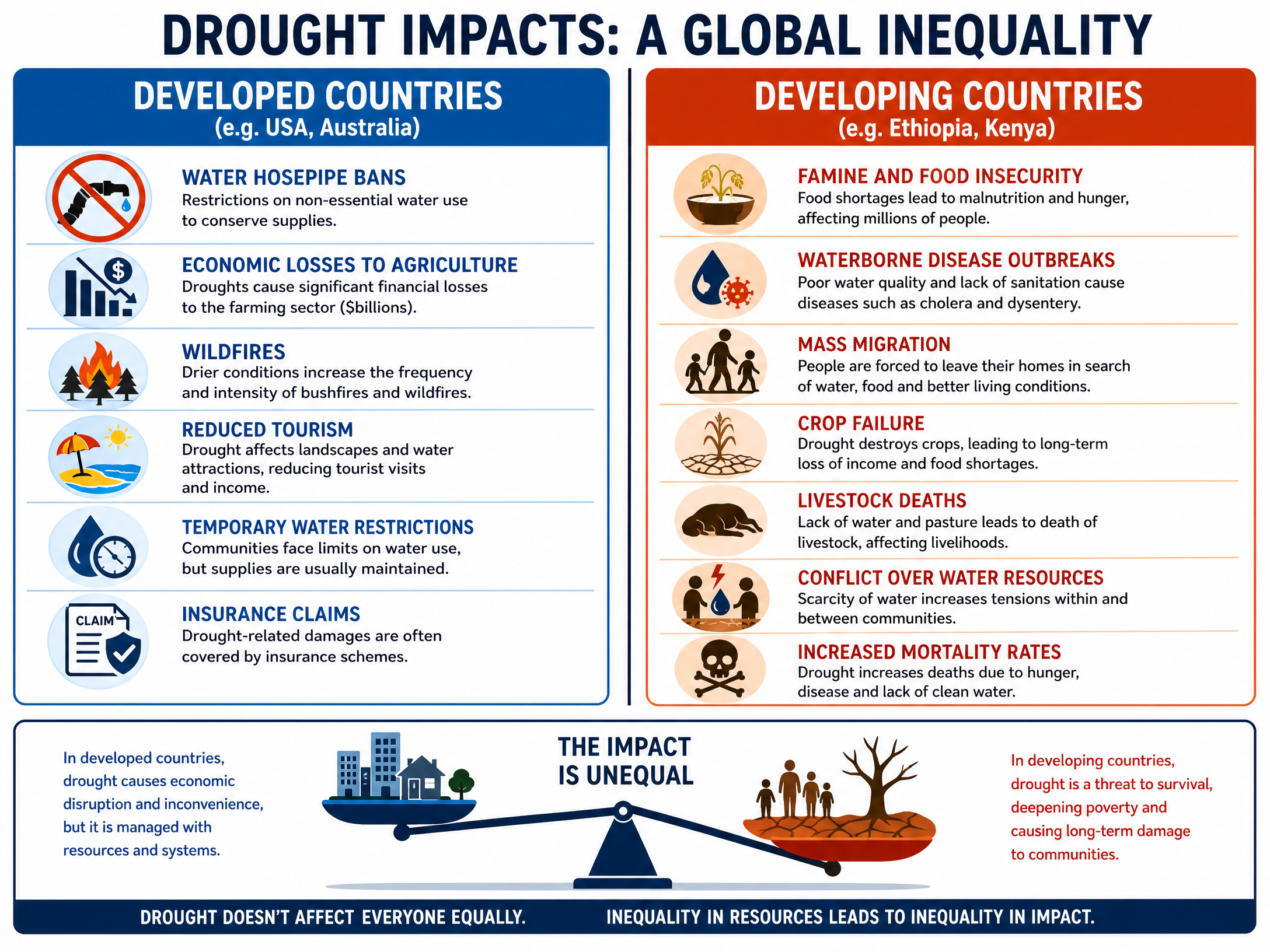 Comparison of Drought Impacts