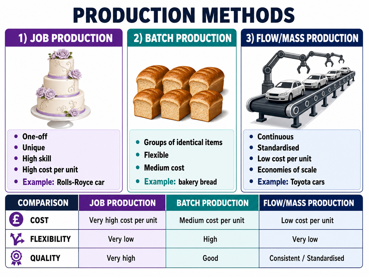 Comparison of Production Methods