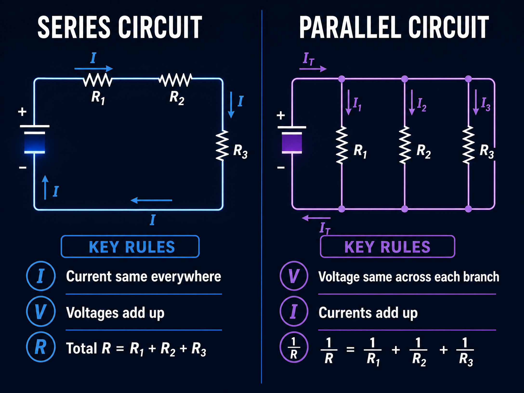 Rules for Series and Parallel Circuits