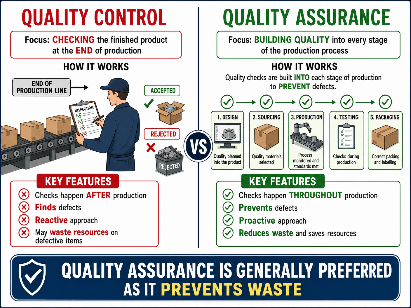 Quality Control vs Quality Assurance