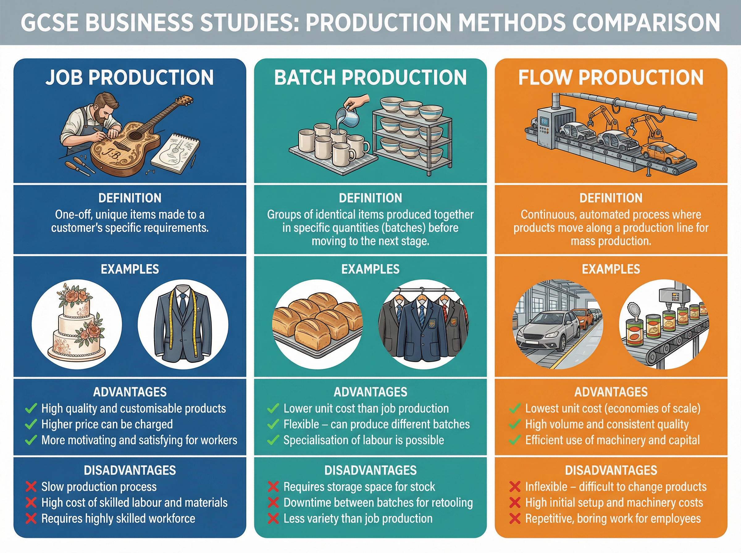 Comparison of Production Methods