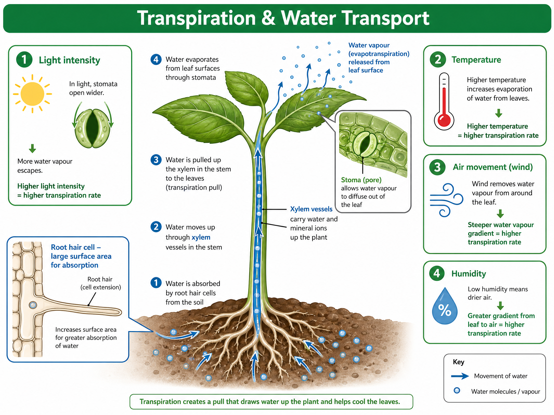 Transpiration and Water Transport