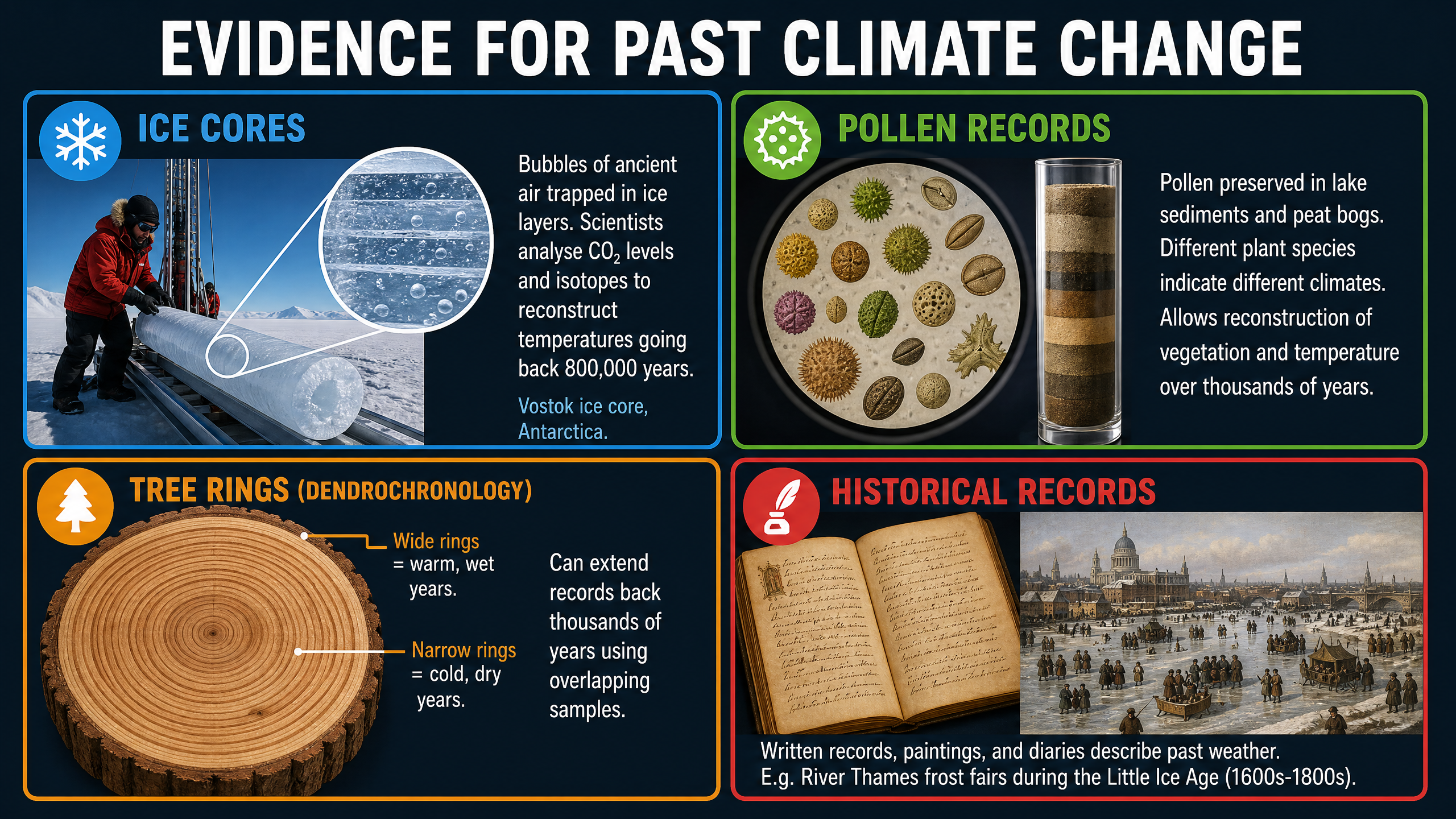 Evidence for past climate change