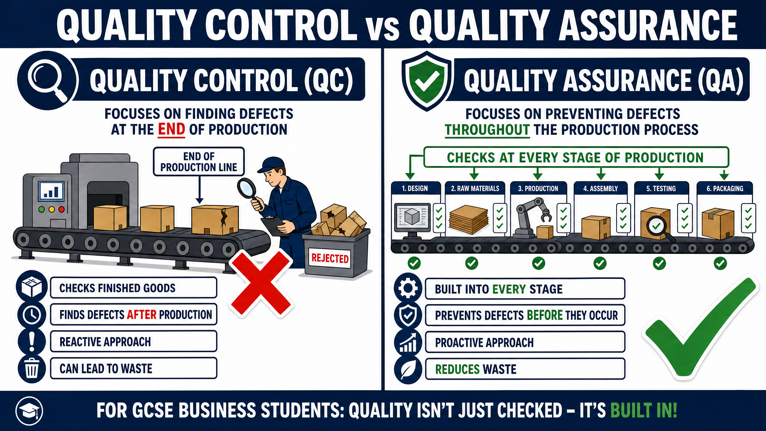 Quality Control vs Quality Assurance