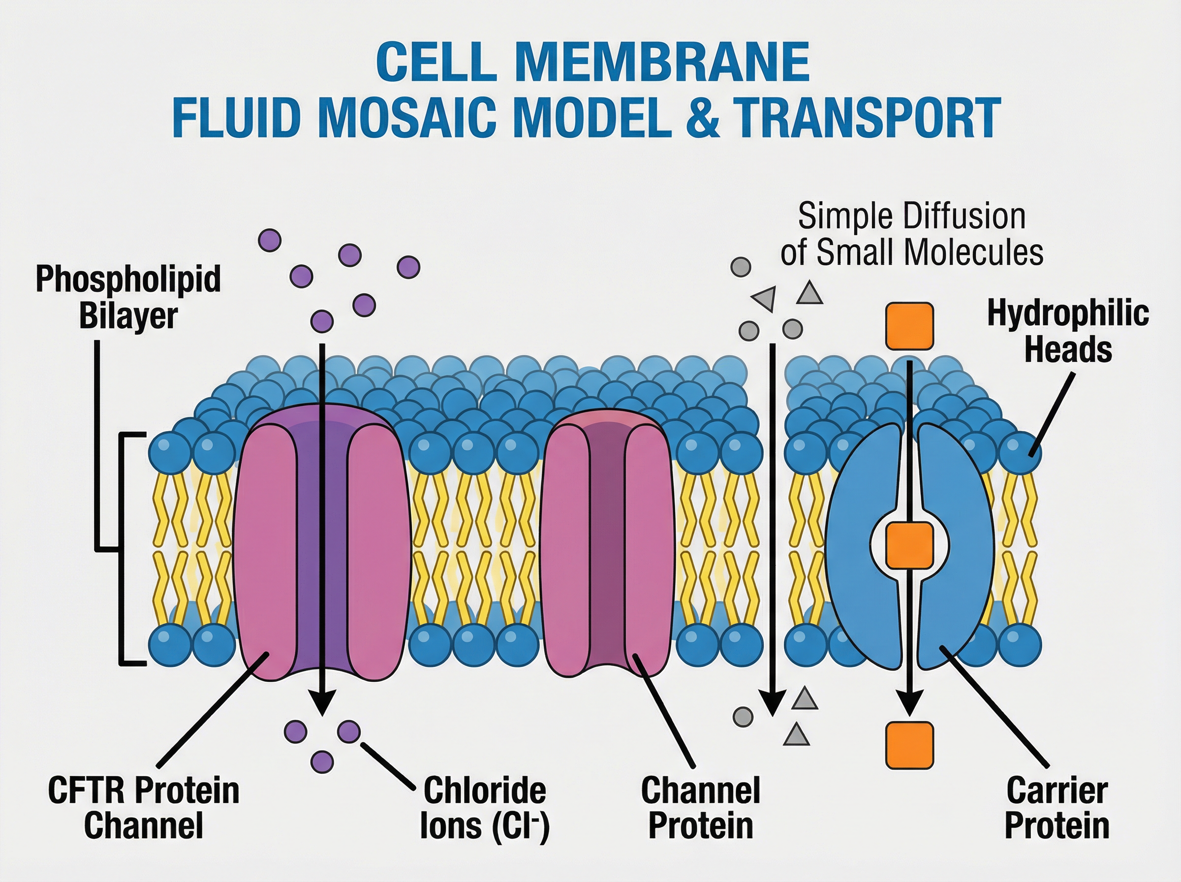 Cell Membrane Structure and Transport Mechanisms