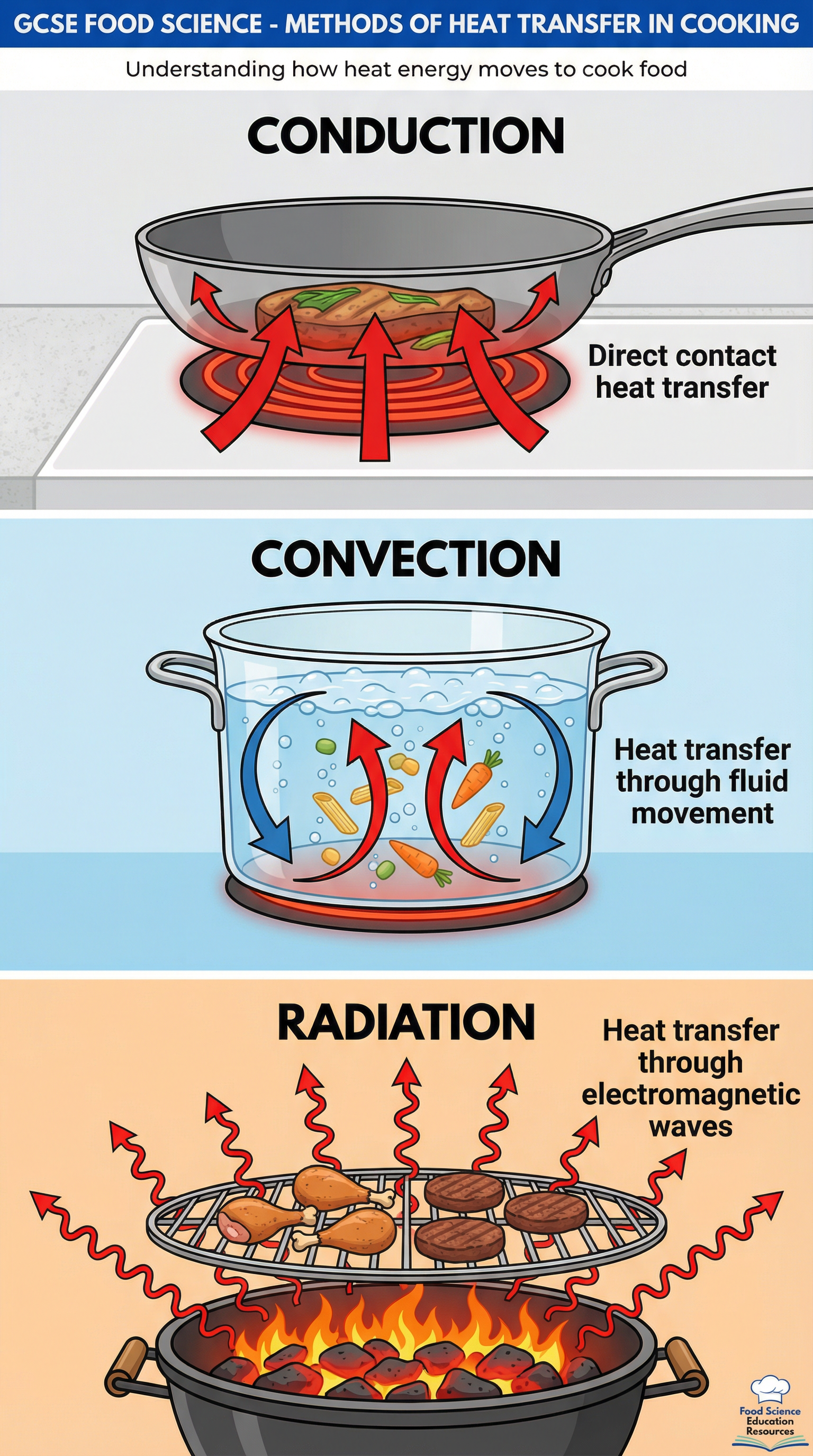 The Three Methods of Heat Transfer in Cooking