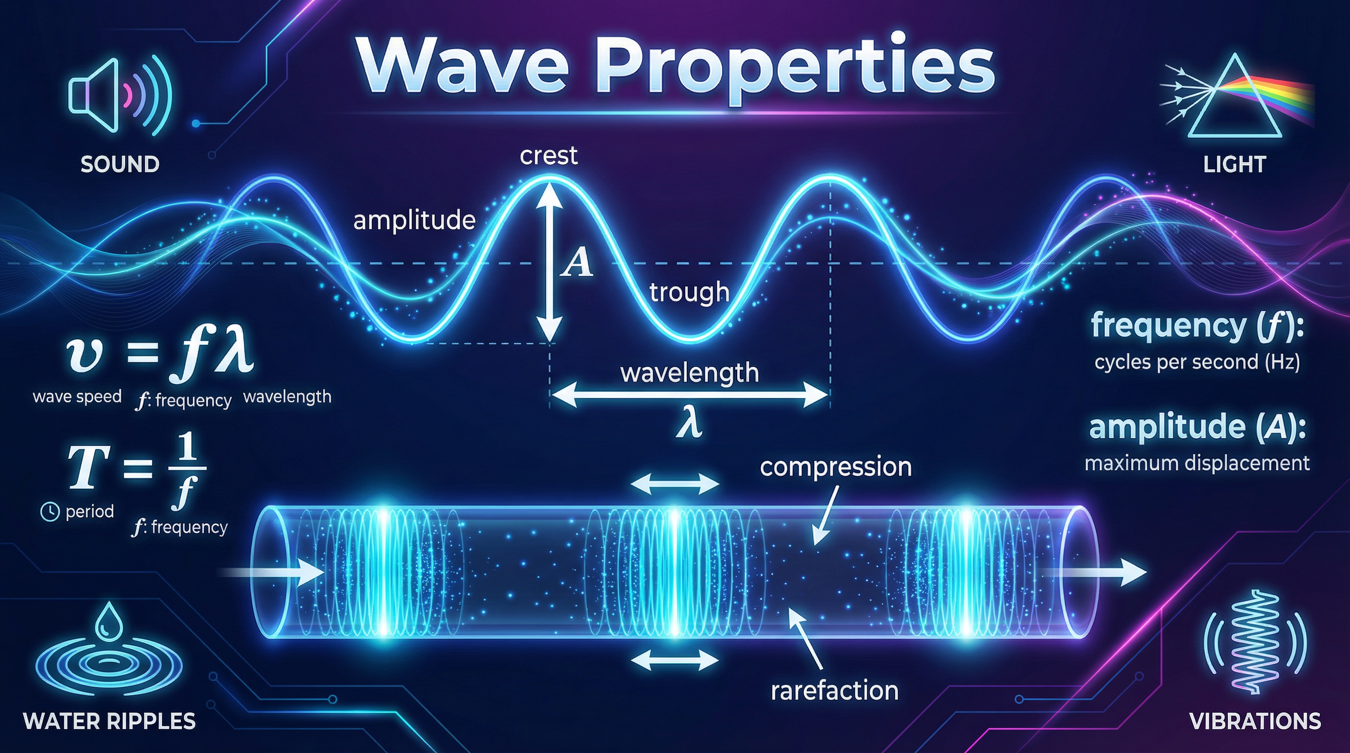 An overview of the key properties of waves.