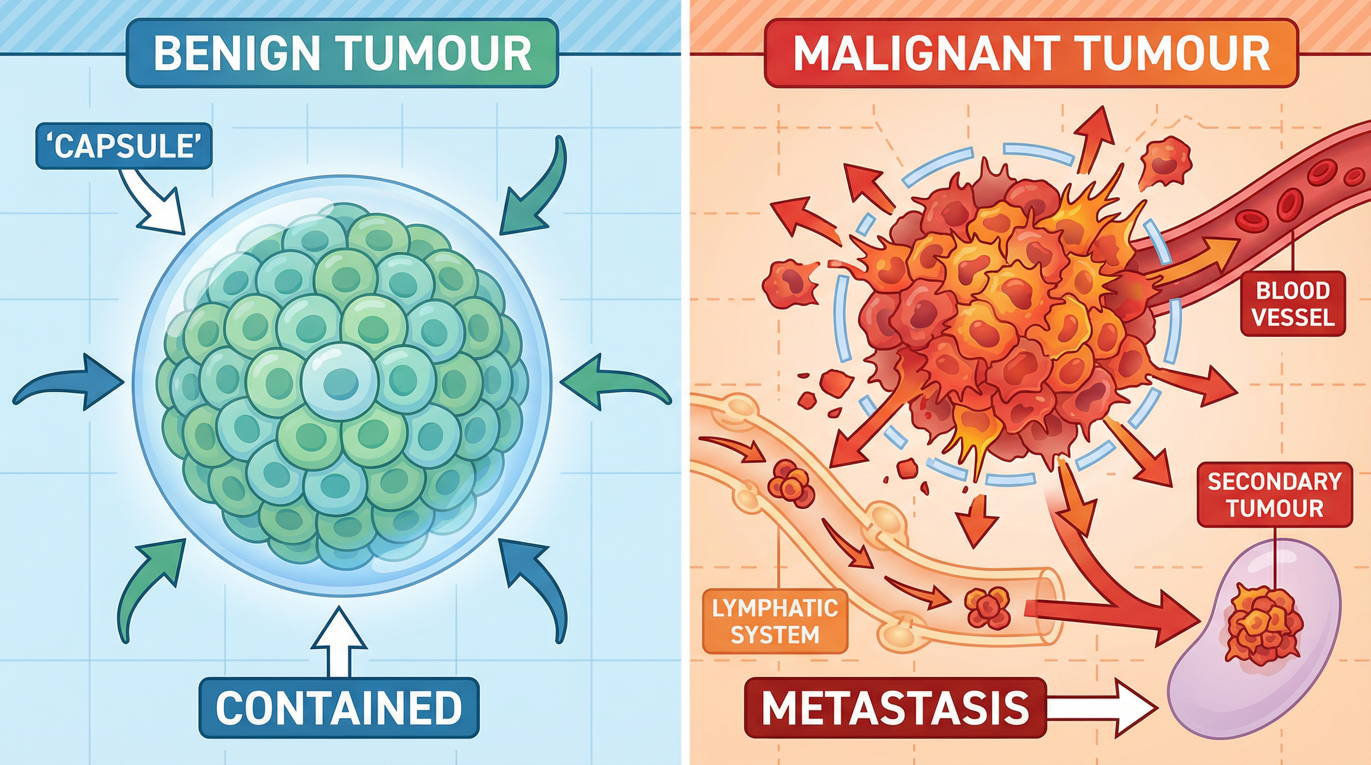 Comparison of Benign and Malignant Tumours