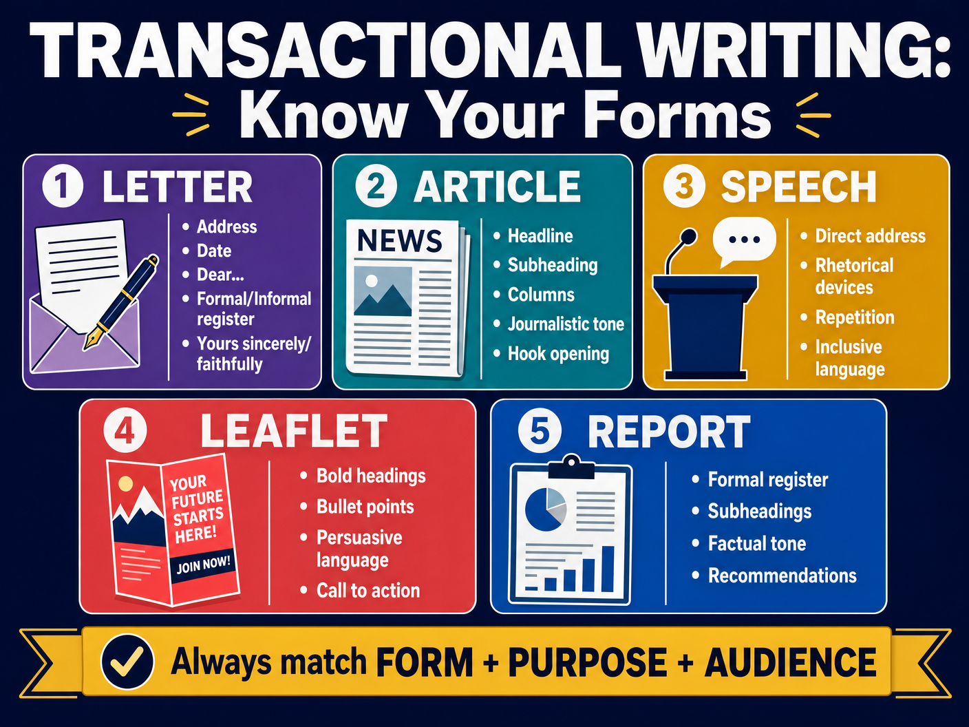 Transactional Writing Forms