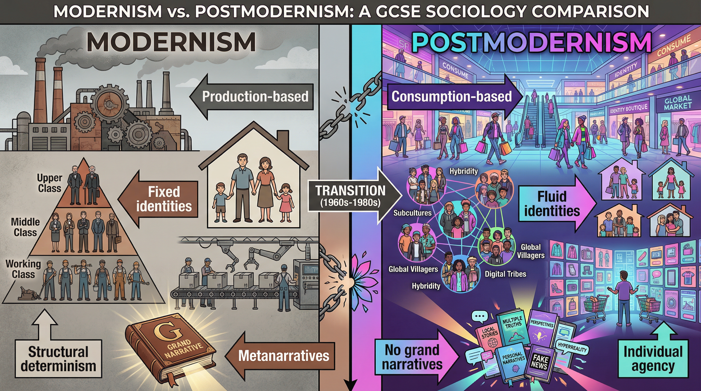 Modernism vs. Postmodernism: A GCSE Sociology Comparison