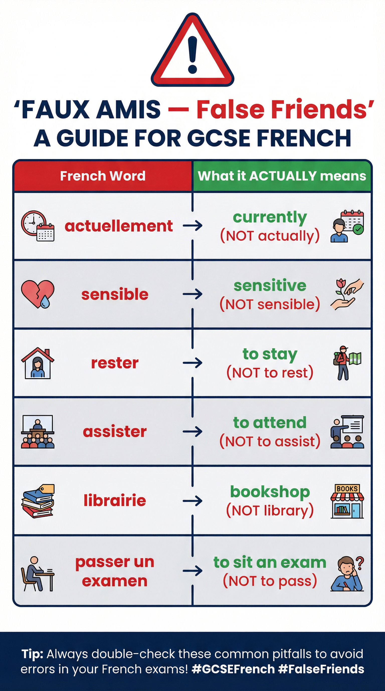 Diagram of Common False Friends