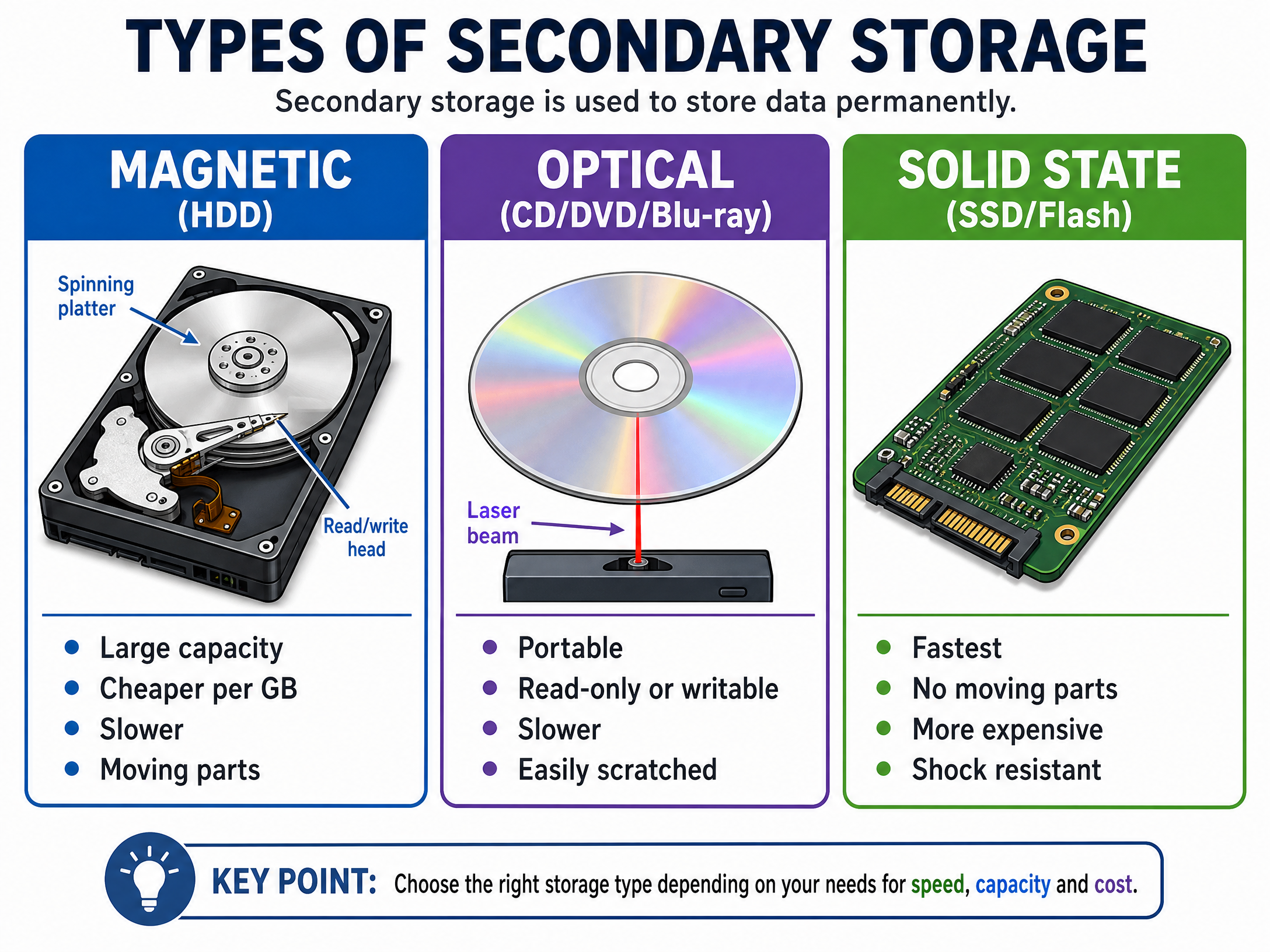 Secondary Storage Comparison