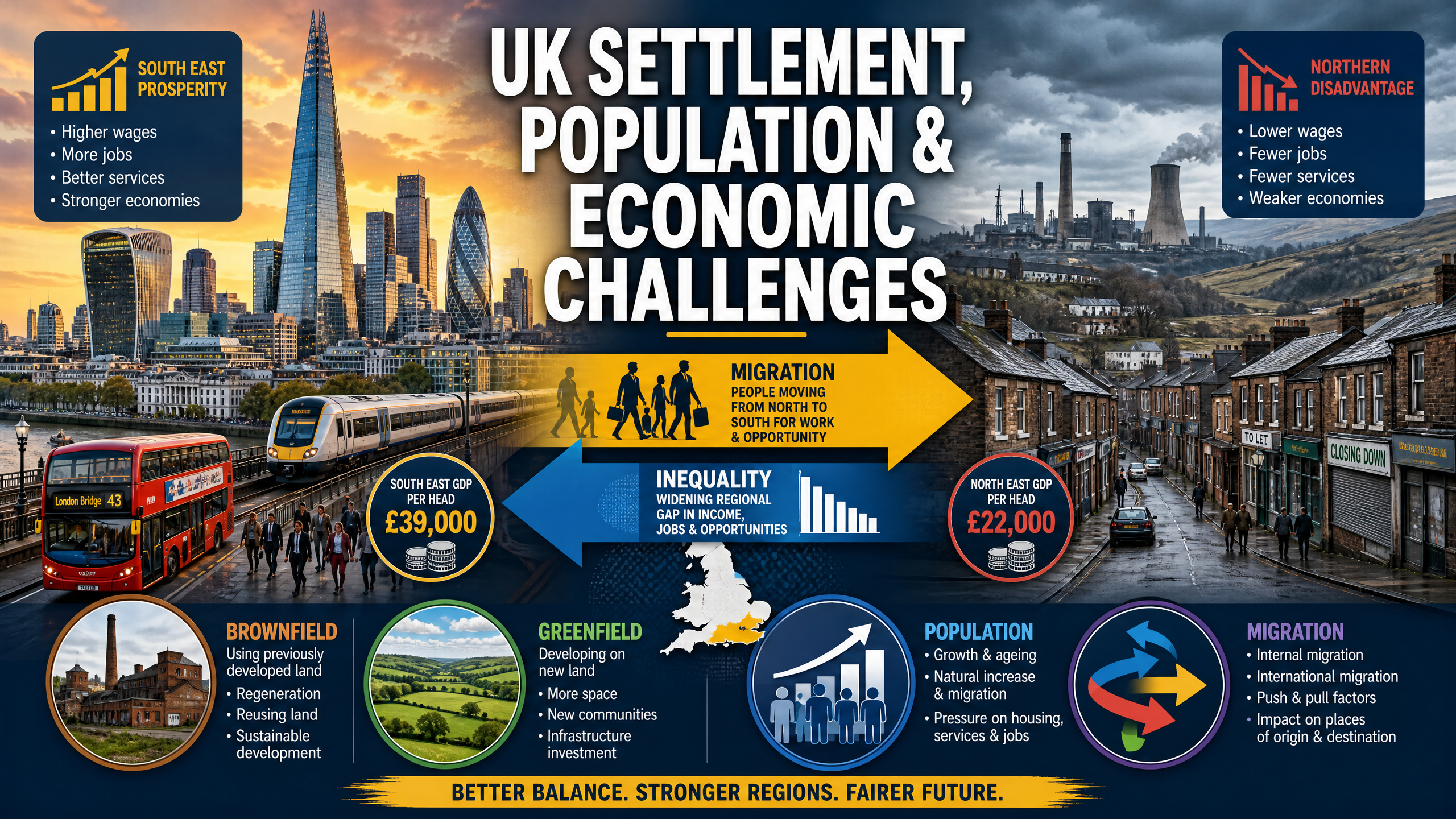 UK Settlement, Population & Economic Challenges