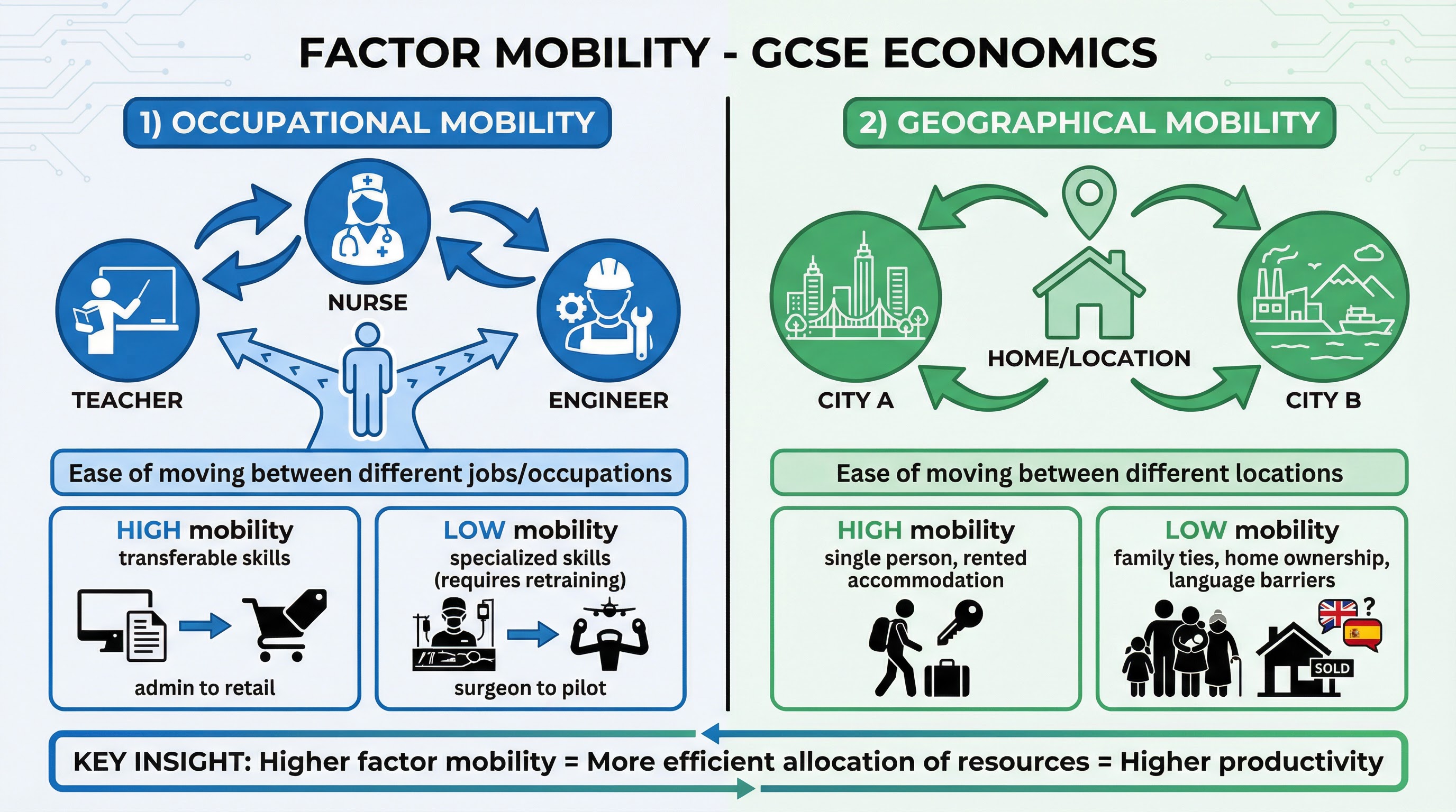 Understanding Occupational and Geographical mobility of labour.