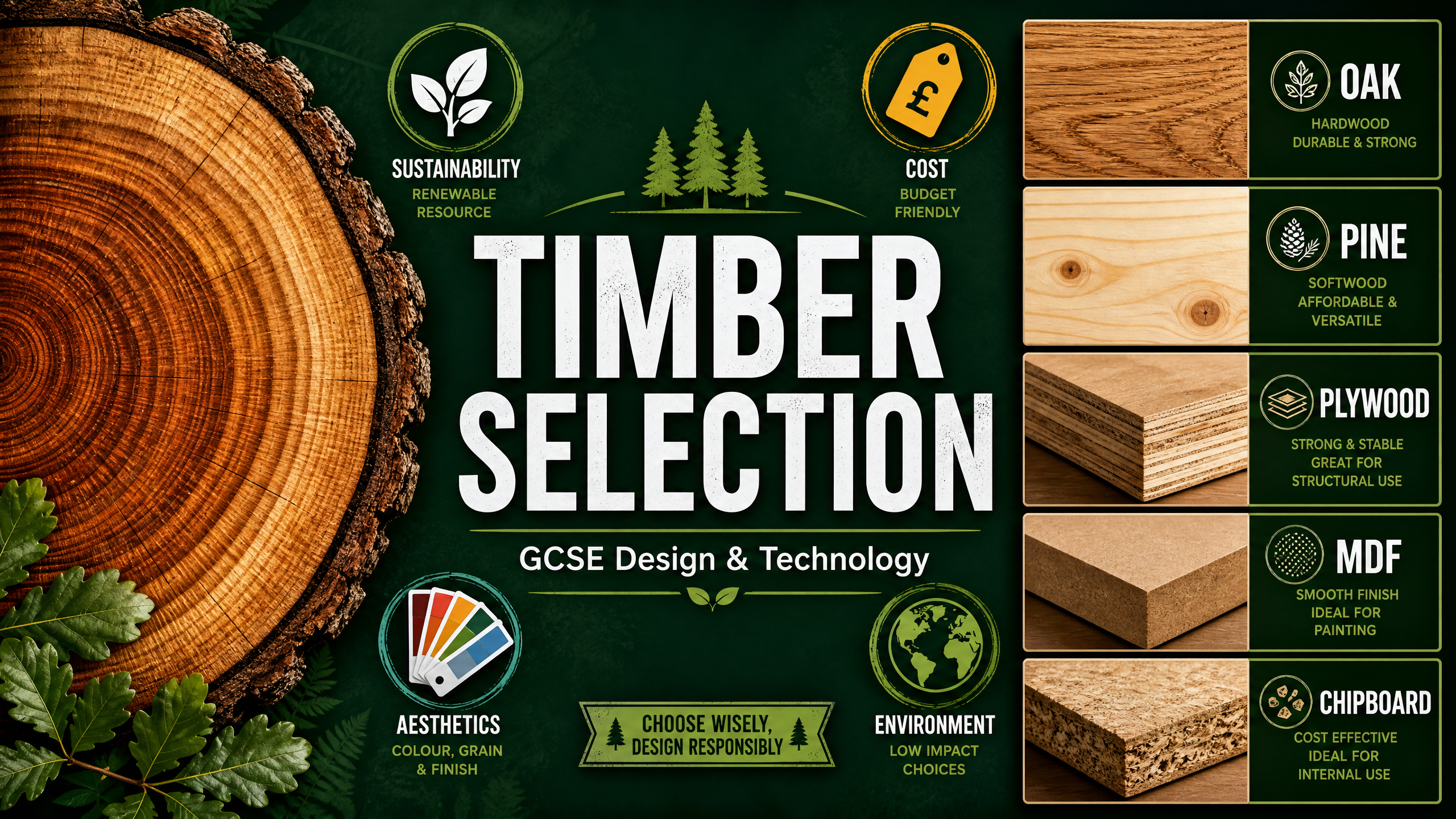 GCSE Design & Technology: Timber Selection