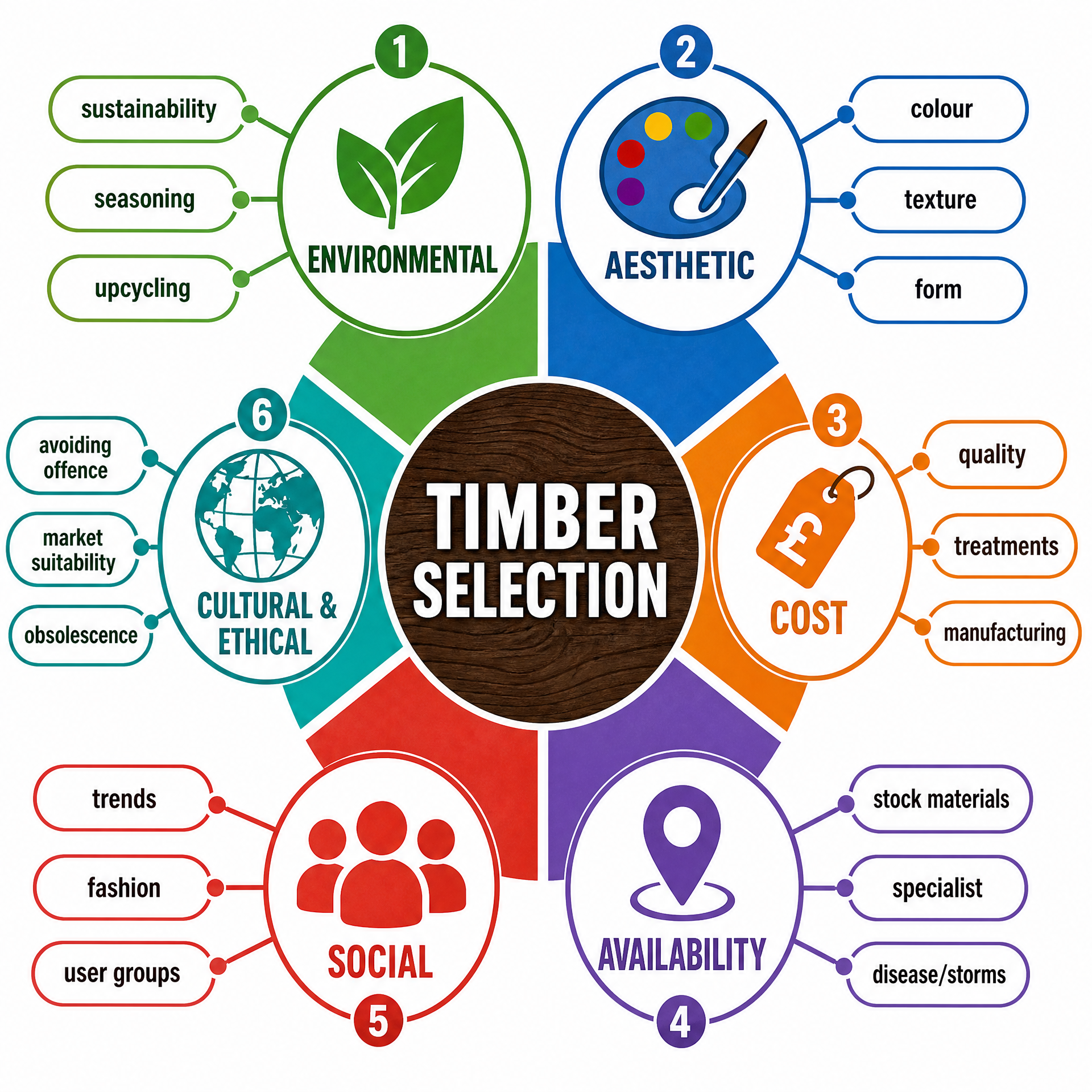 The Six Factors of Timber Selection