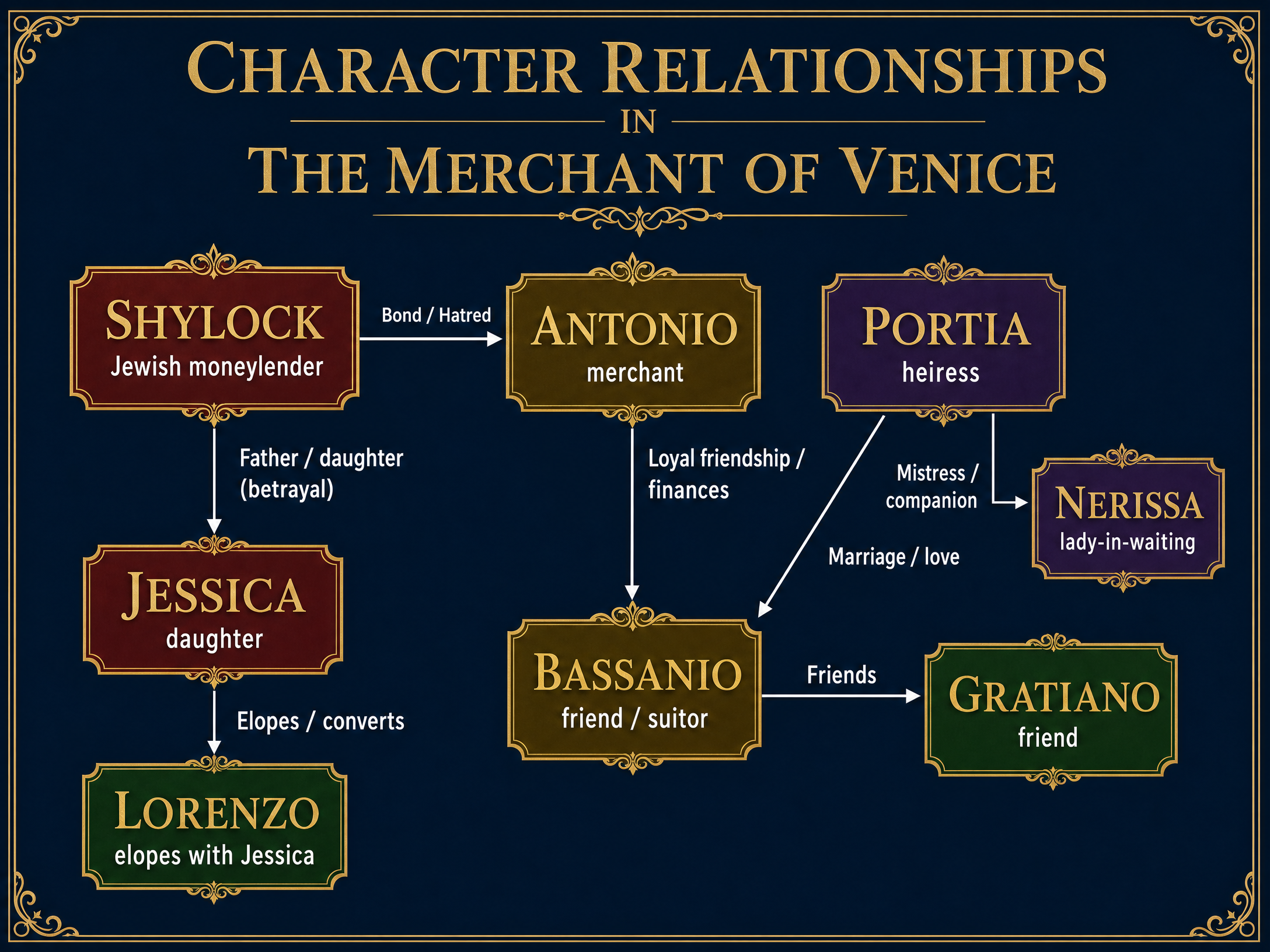 Character Relationships in The Merchant of Venice