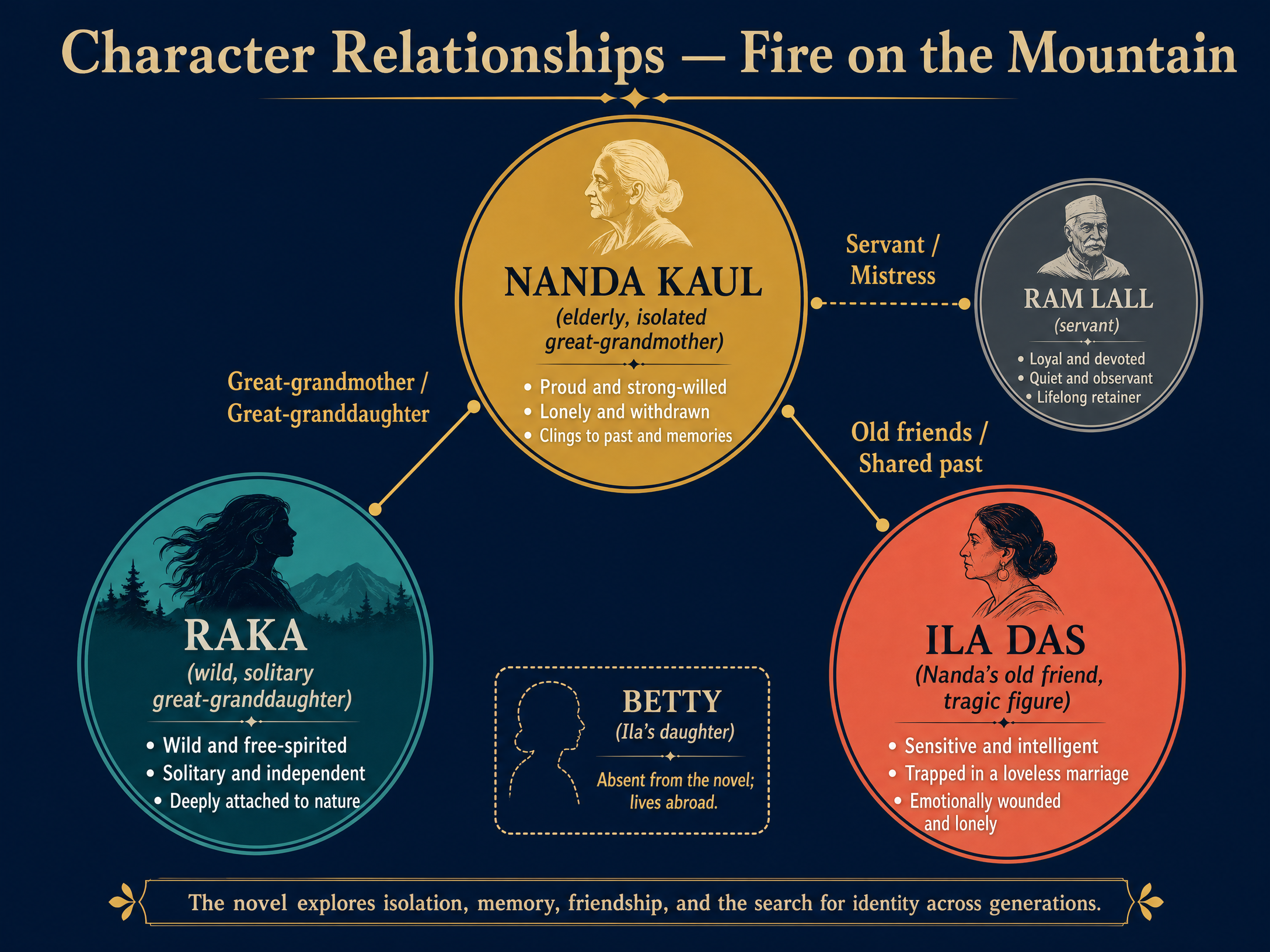 Character Relationships in Fire on the Mountain