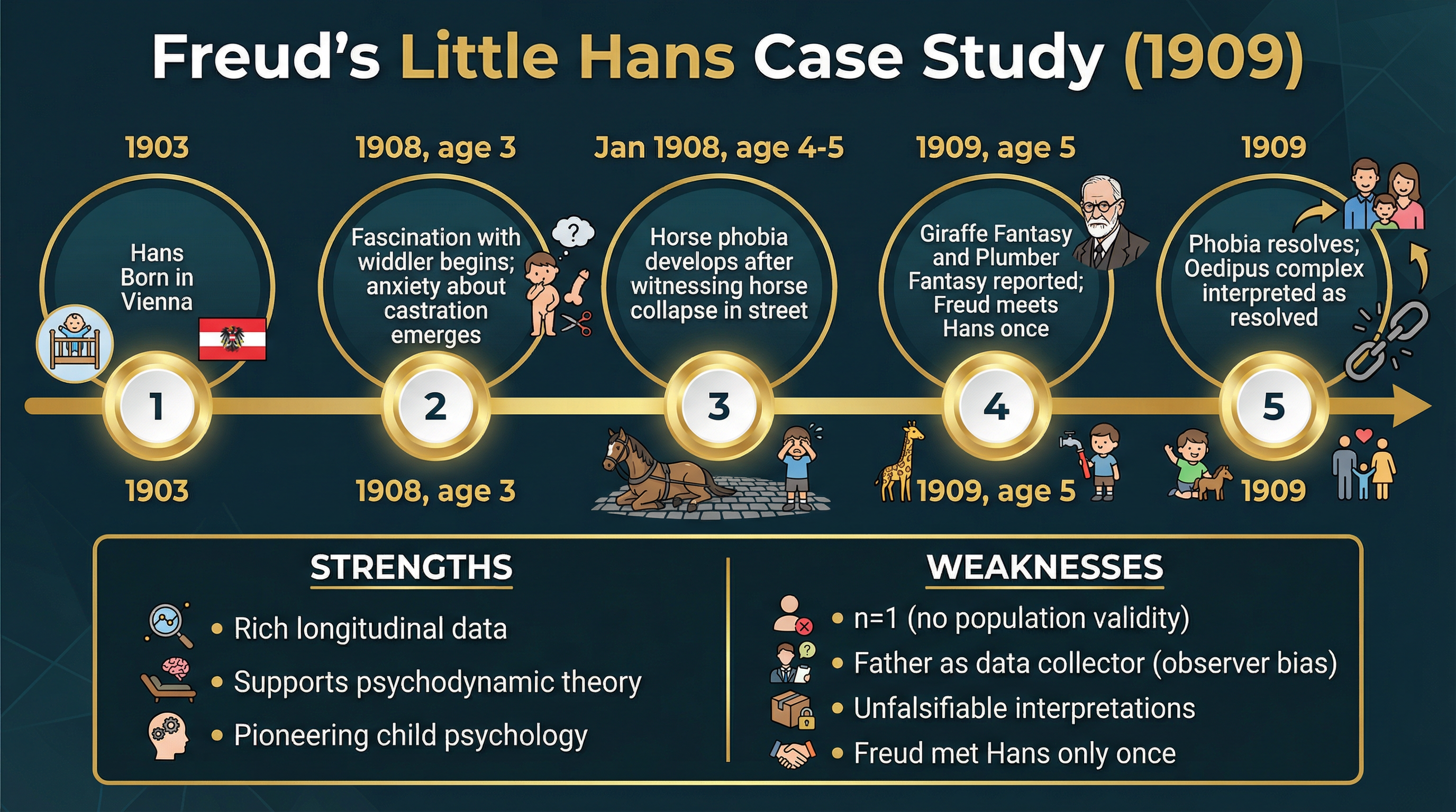 Timeline and Evaluation of Freud's Little Hans Study