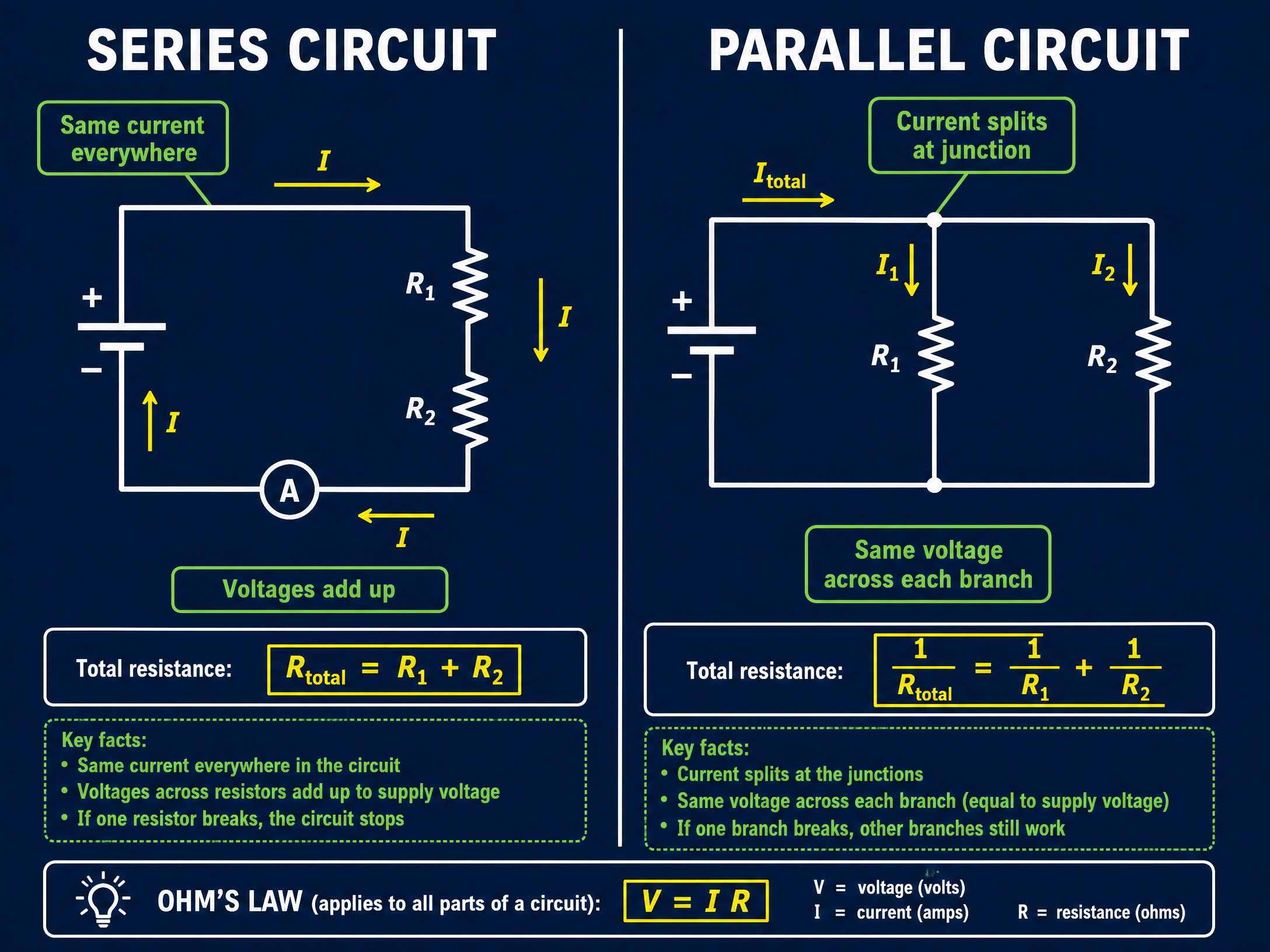 Series vs Parallel Circuit Rules