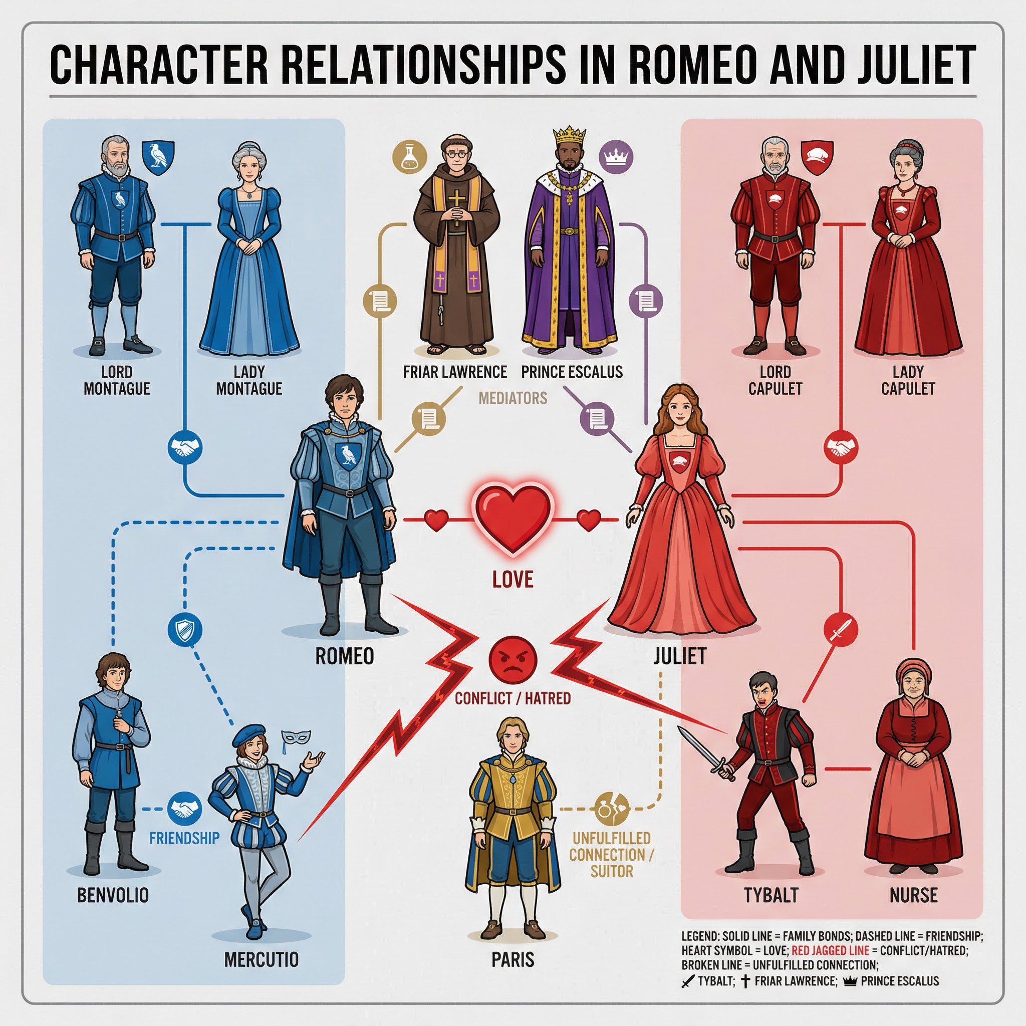 Character Relationships in Romeo and Juliet.