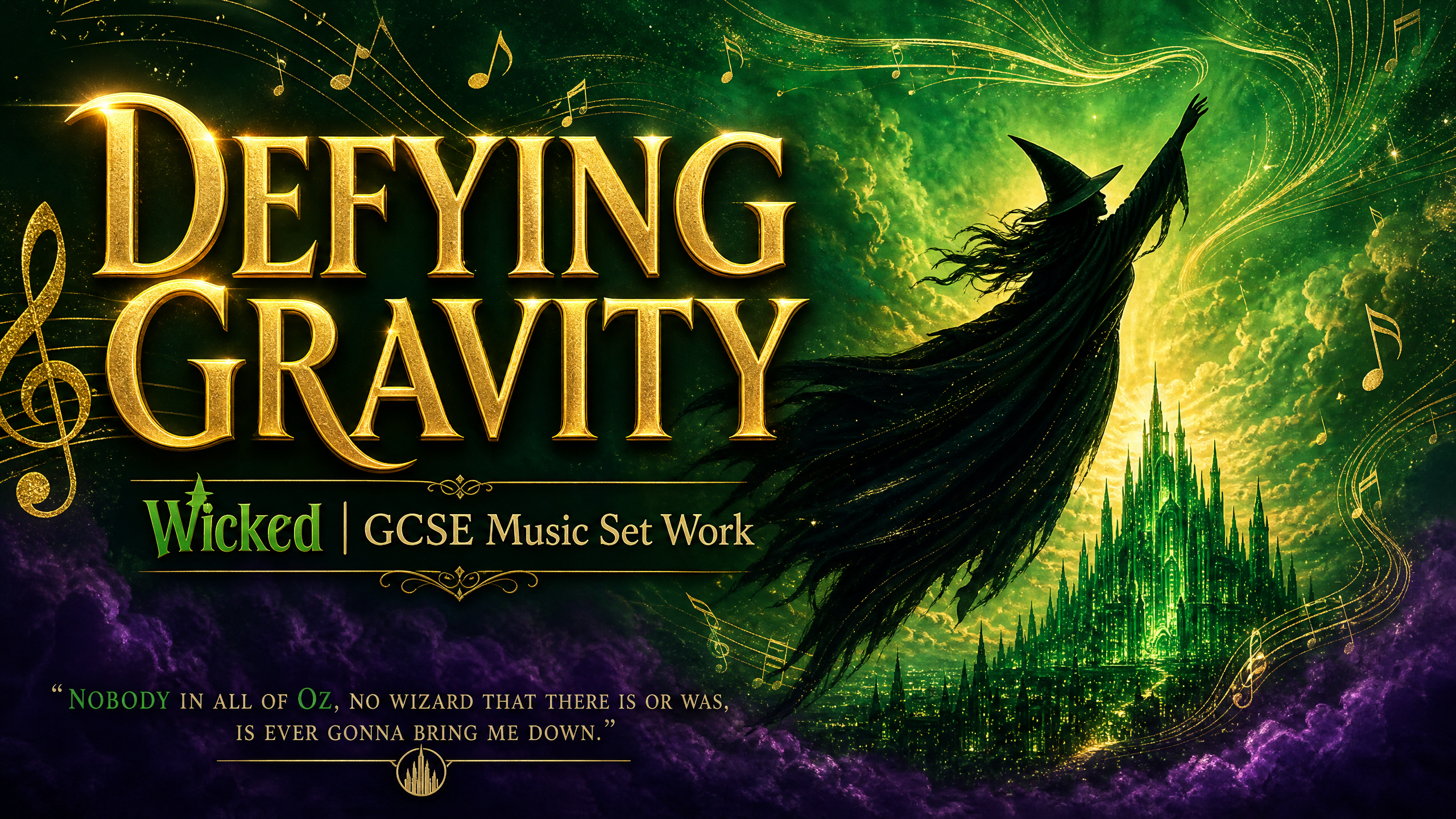 Header image for S Schwartz: Defying Gravity (from the cast recording of Wicked)