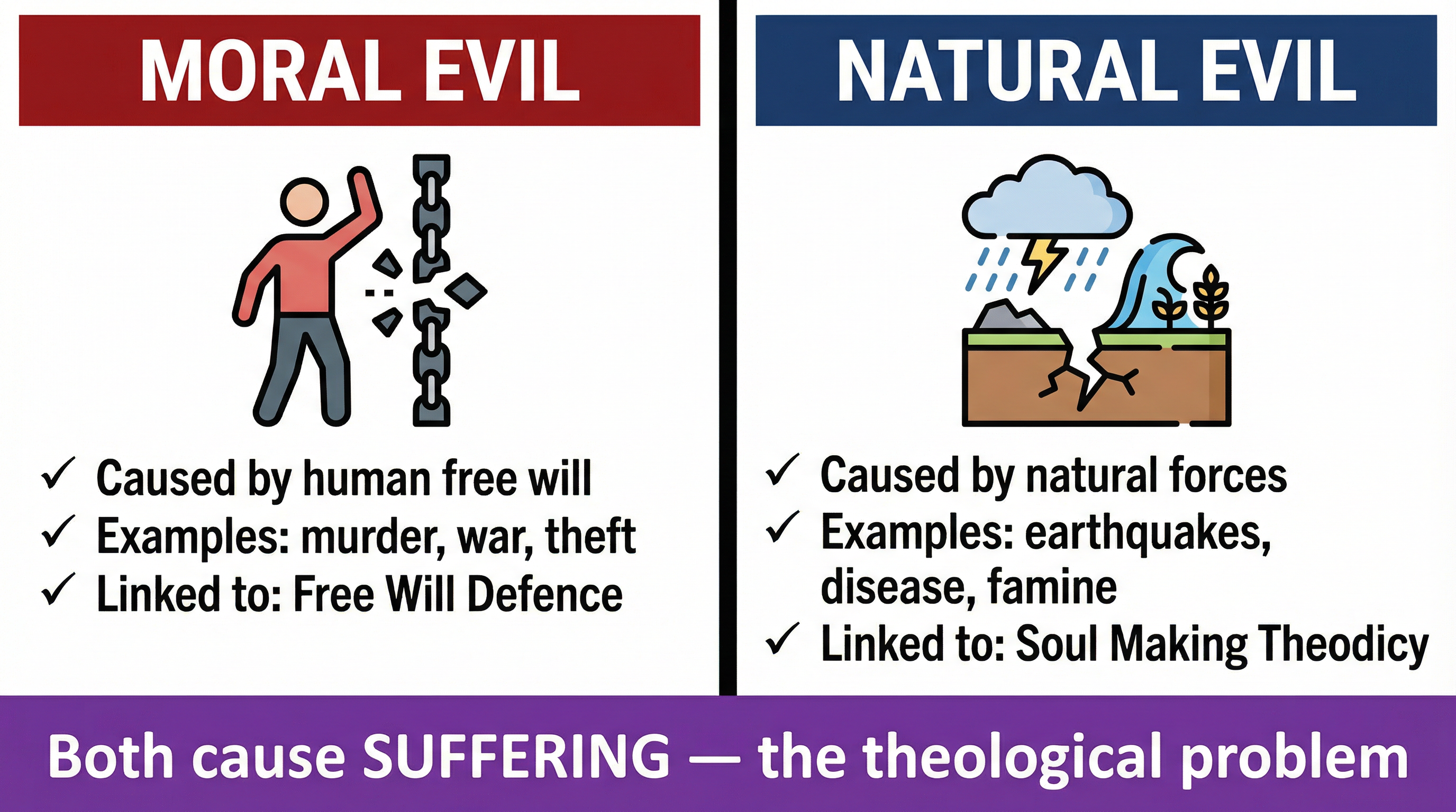 The Two Types of Evil: Moral and Natural.