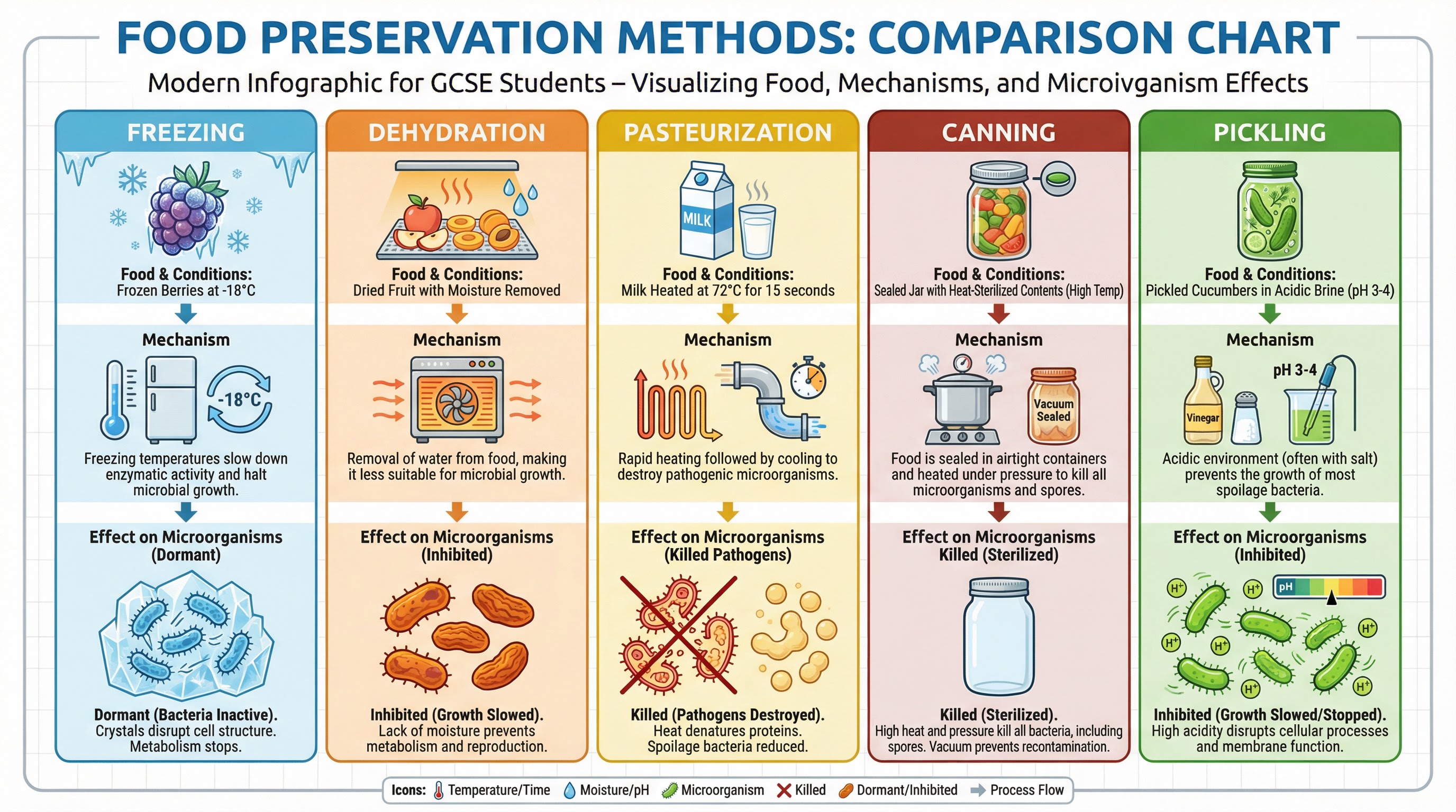 Comparison of Food Preservation Methods