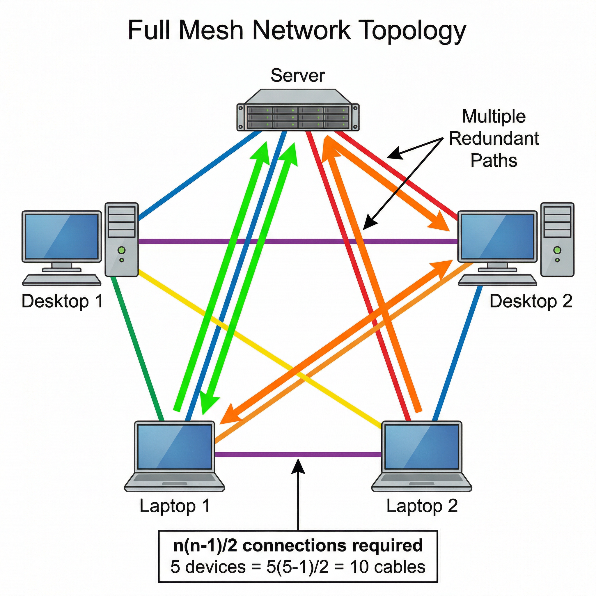 Diagram of a Full Mesh Network Topology