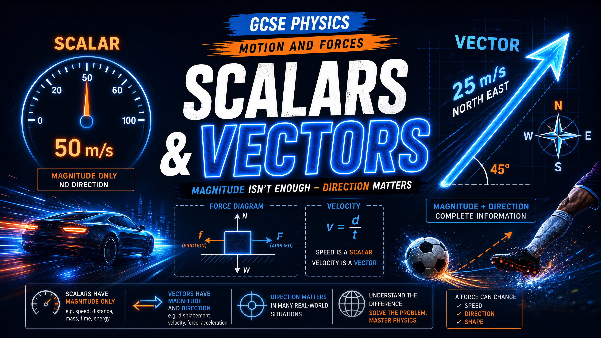 Header image for Motion and Forces: Scalars and Vectors
