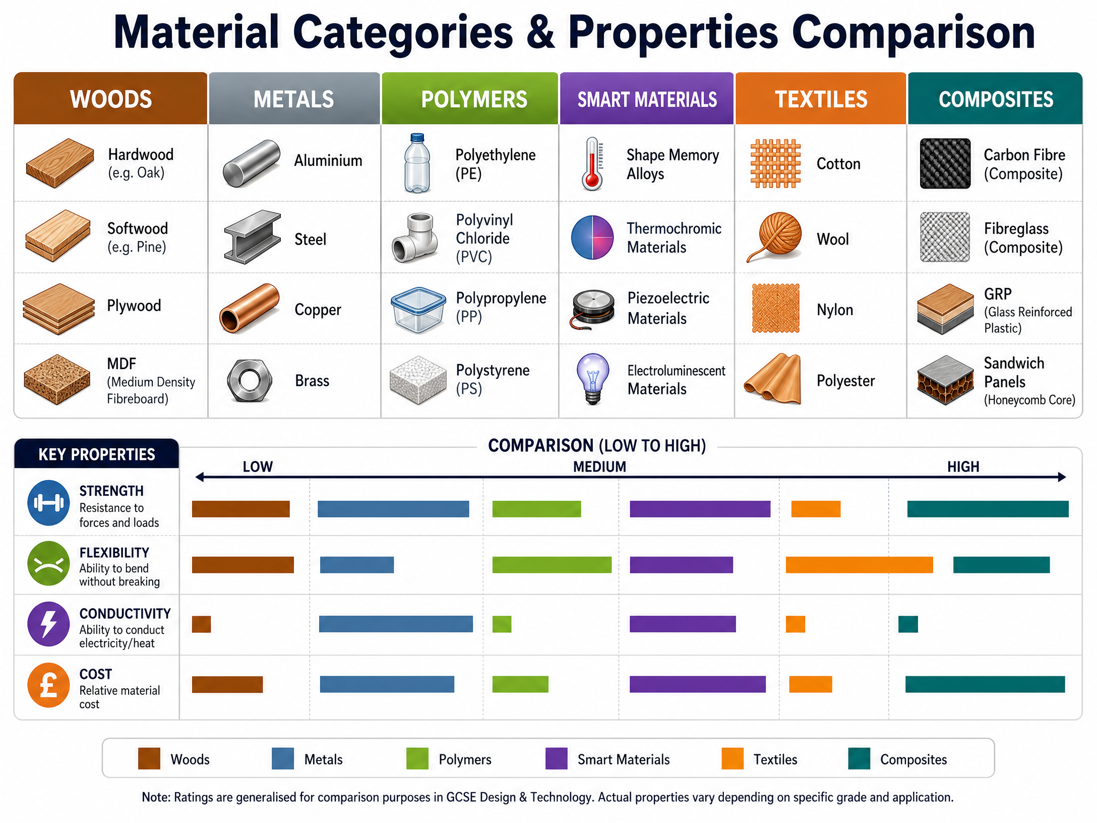 Material Categories Comparison