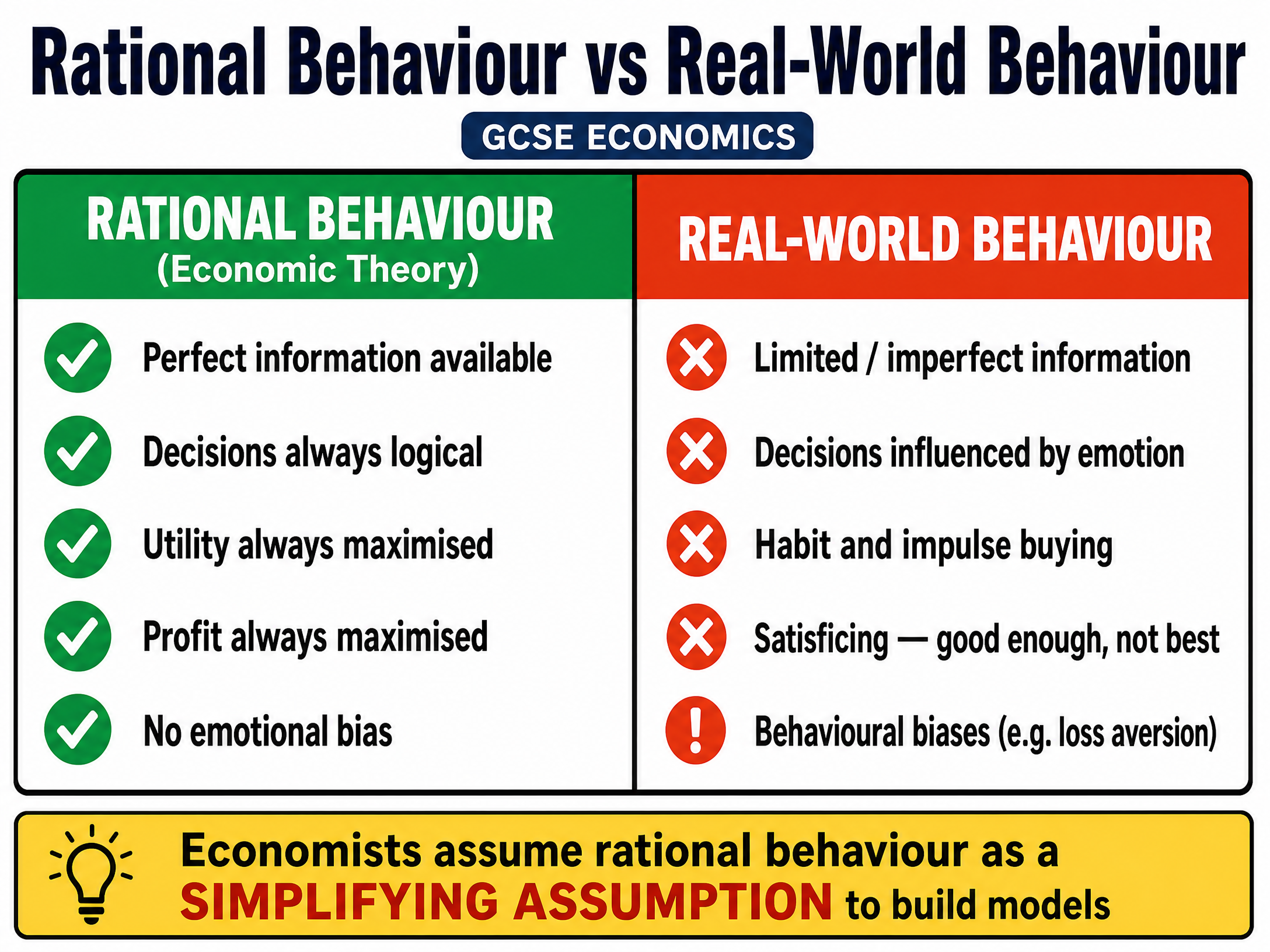 Rational Theory vs Real-World Reality