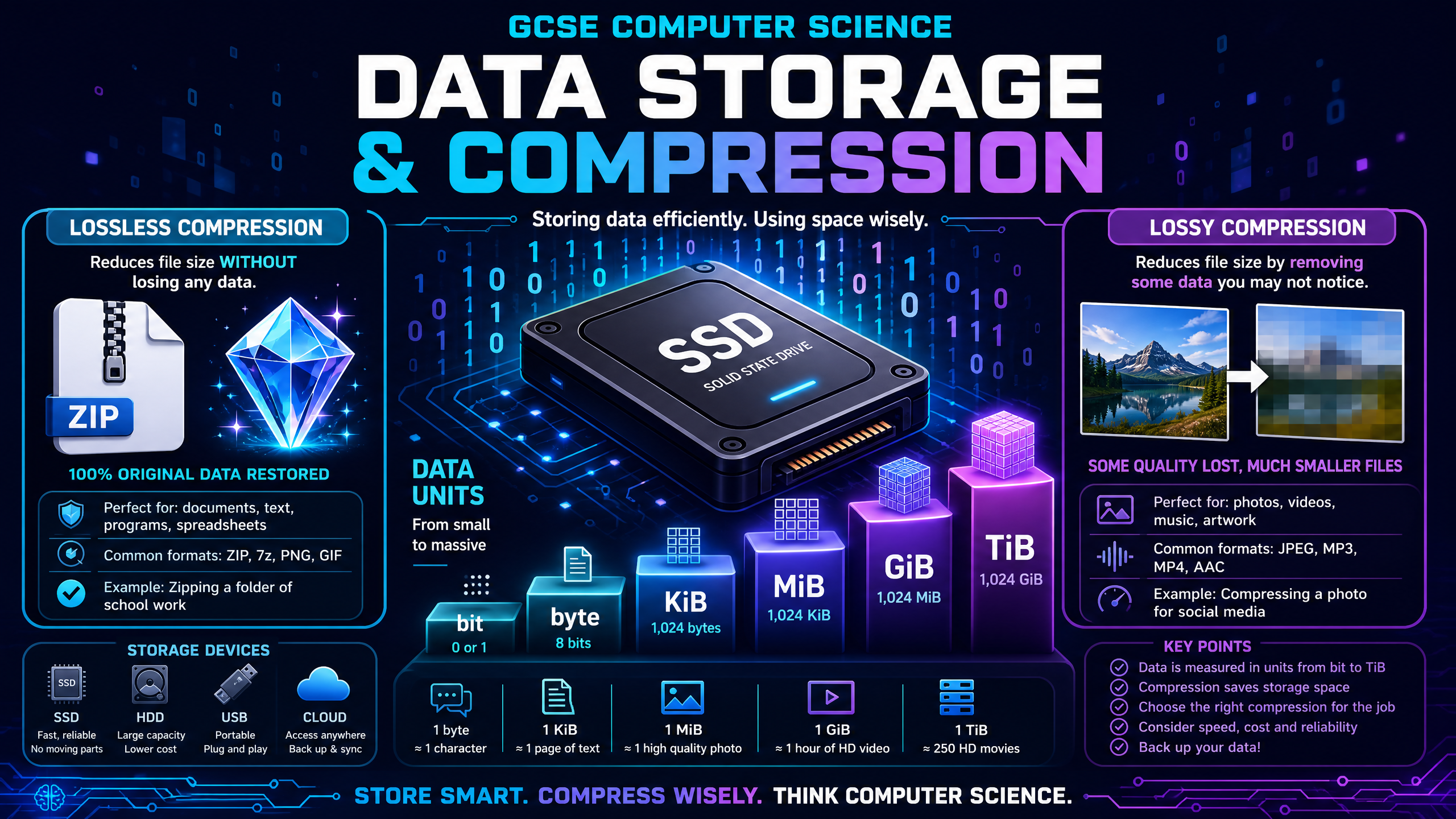 Header image for Data Storage and Compression