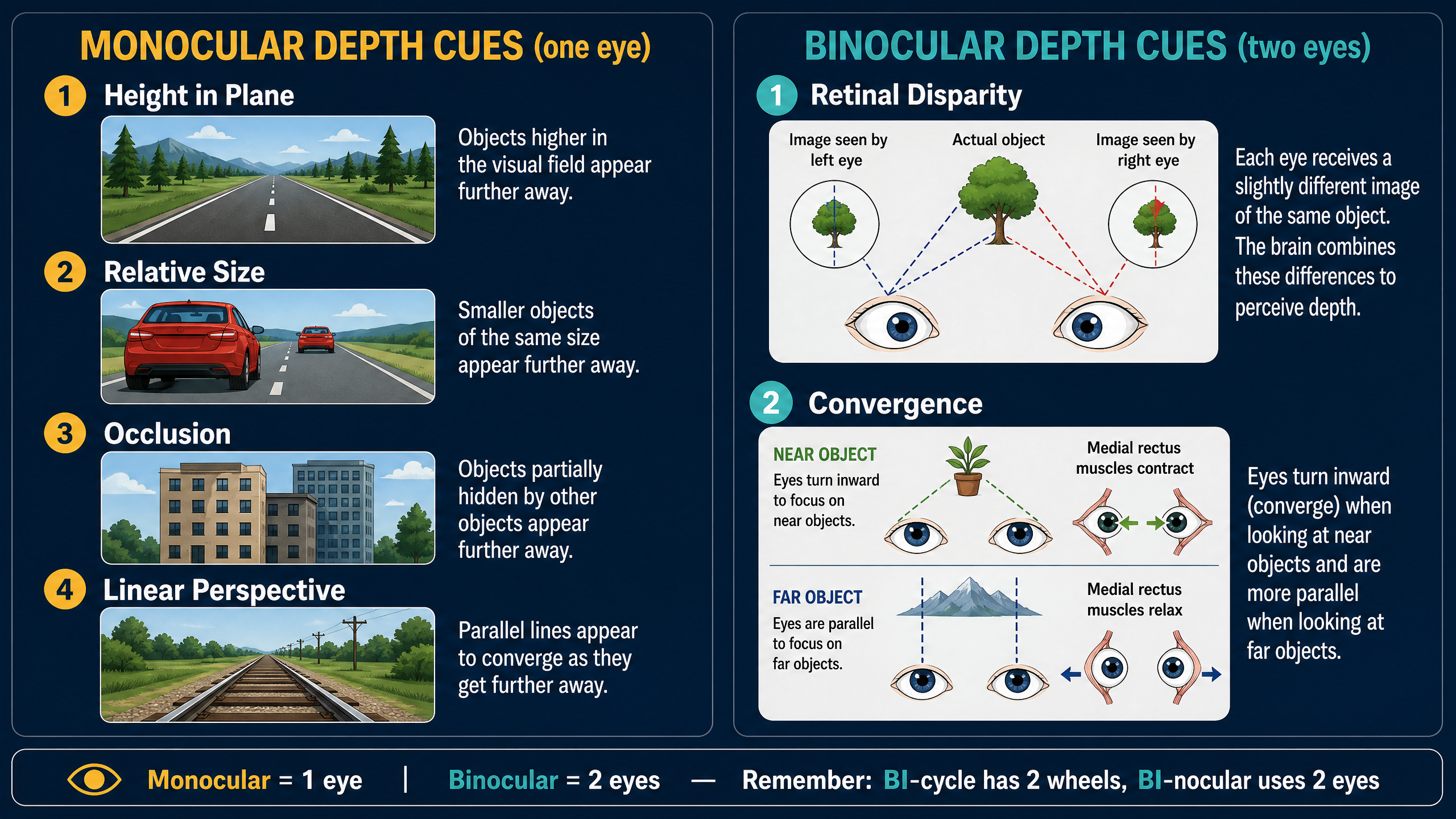 Monocular and Binocular Depth Cues