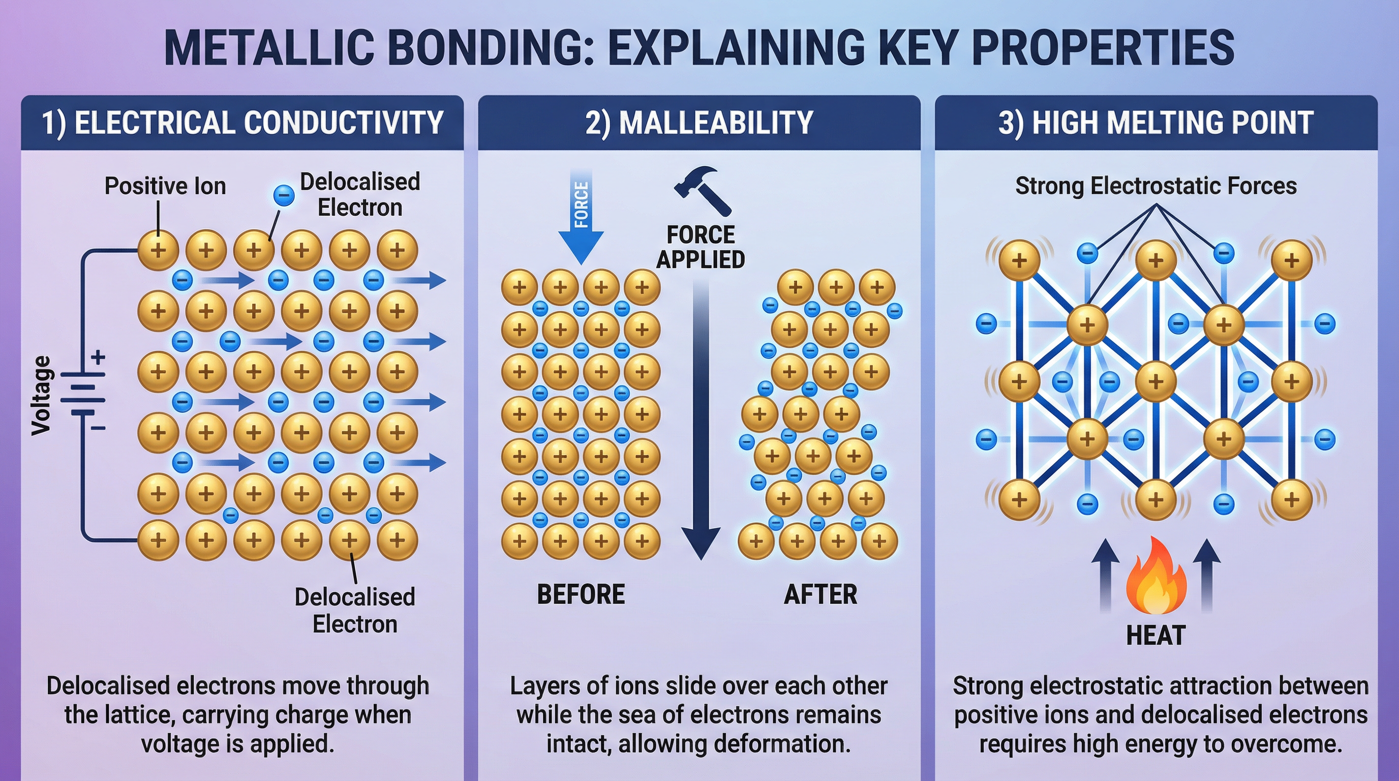 Explaining the properties of metals