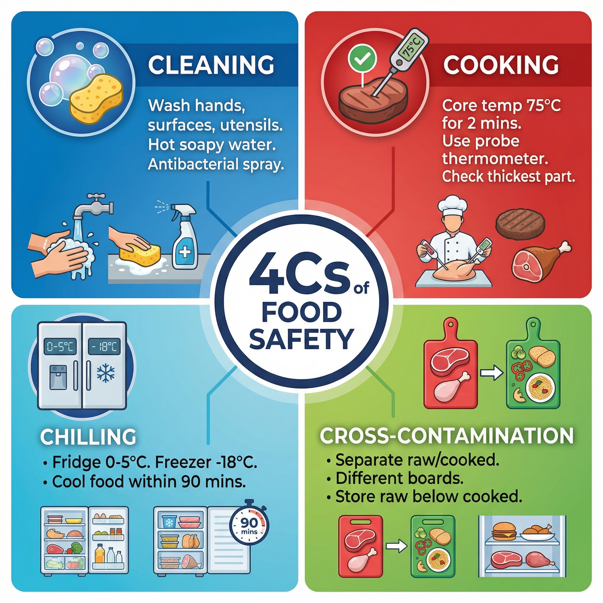 The 4Cs of Food Safety Framework.