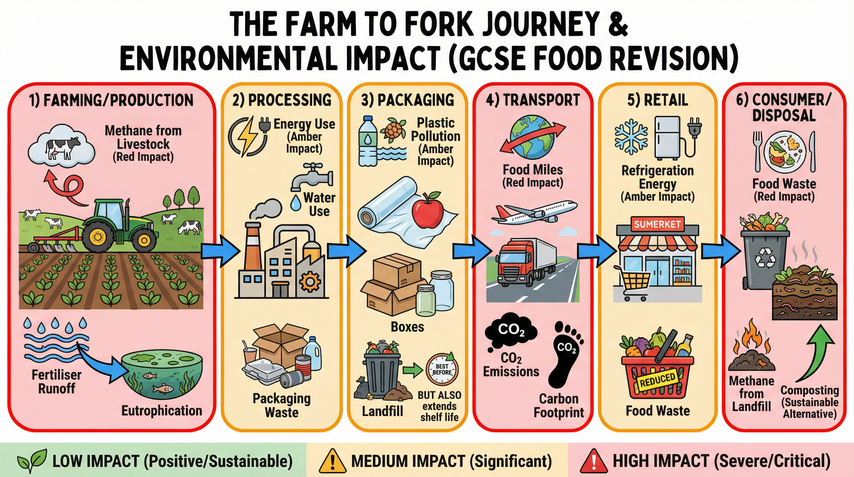 The Farm to Fork Journey & Environmental Impact.