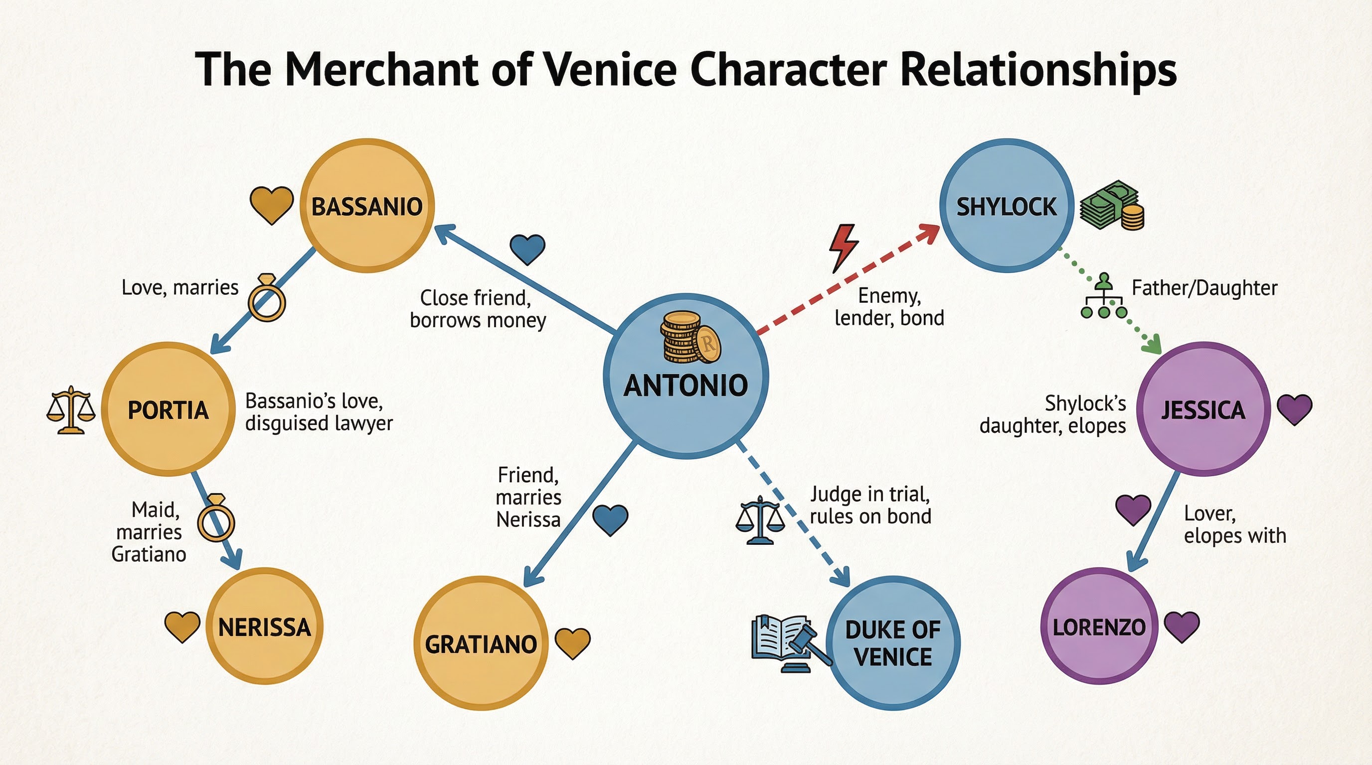 Character Relationships in The Merchant of Venice