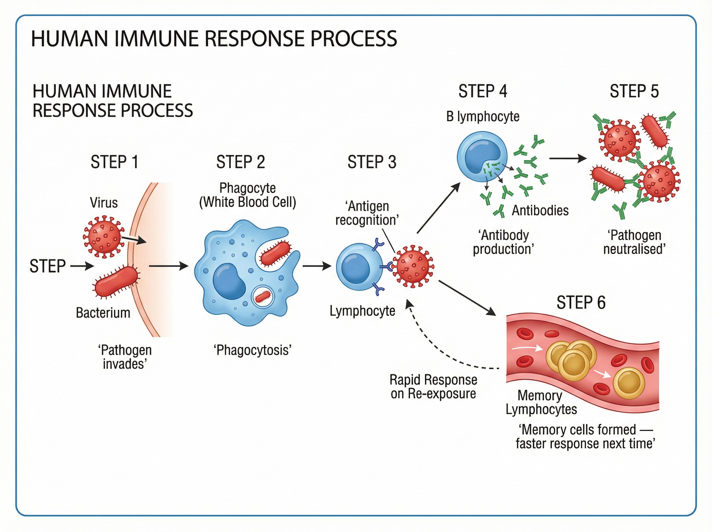 The Human Immune Response Process