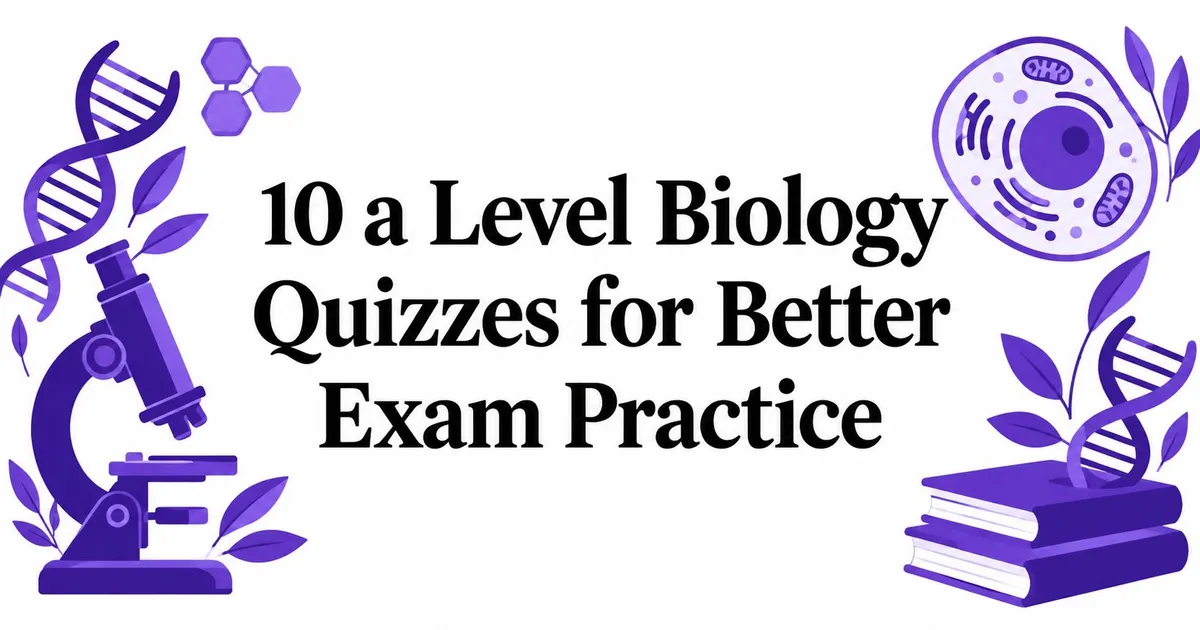 Illustration for 10 a Level Biology Quizzes for Better Exam Practice