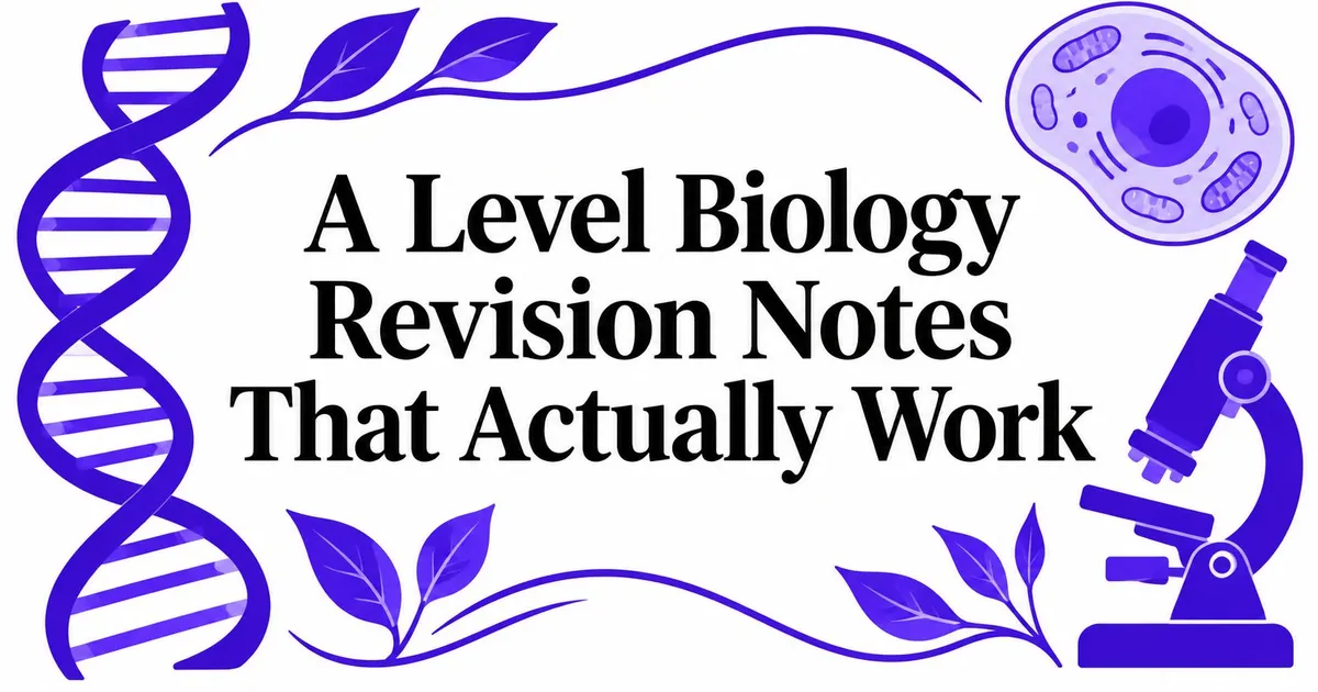 Illustration for A Level Biology Revision Notes That Actually Work