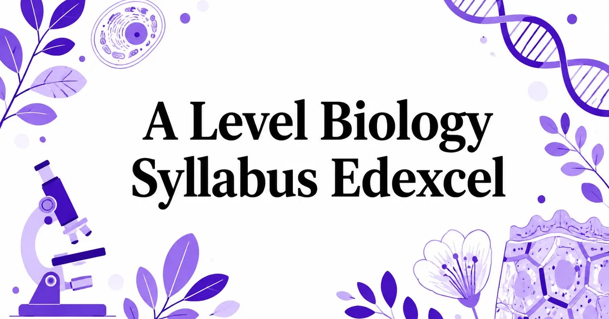 Illustration for A Level Biology Syllabus Edexcel