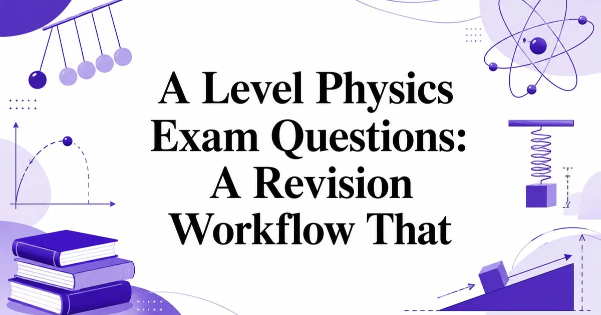 Illustration for A Level Physics Exam Questions: A Revision Workflow That