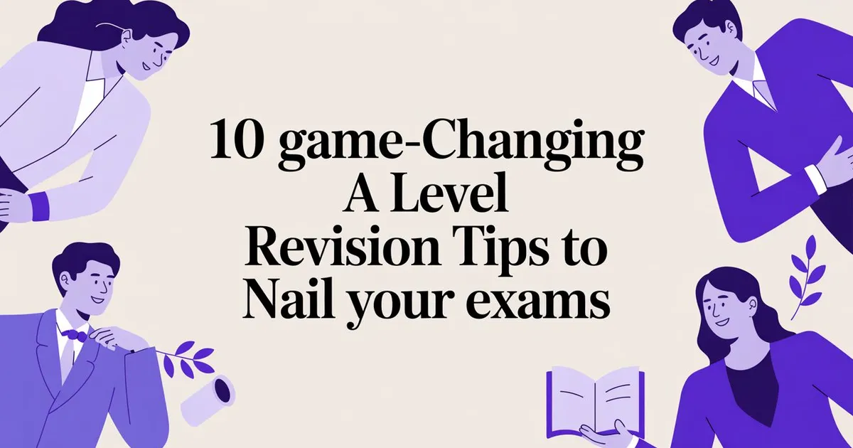 Illustration for 10 Game-Changing A Level Revision Tips to Nail Your Exams