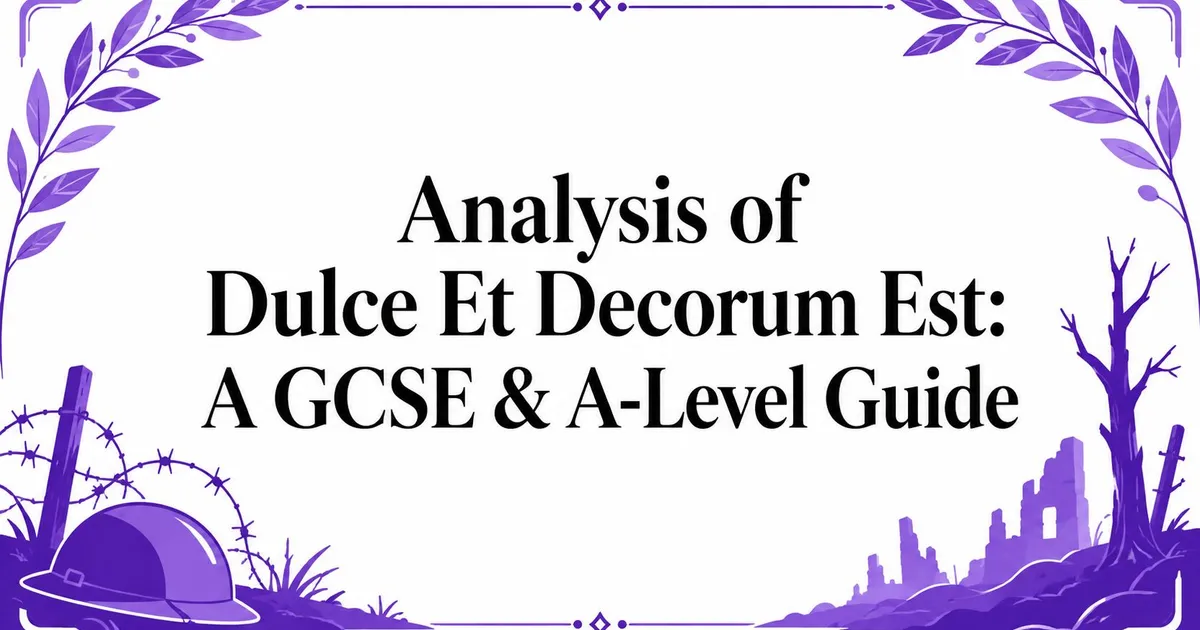 Illustration for Analysis of Dulce Et Decorum Est: A GCSE & A-Level Guide